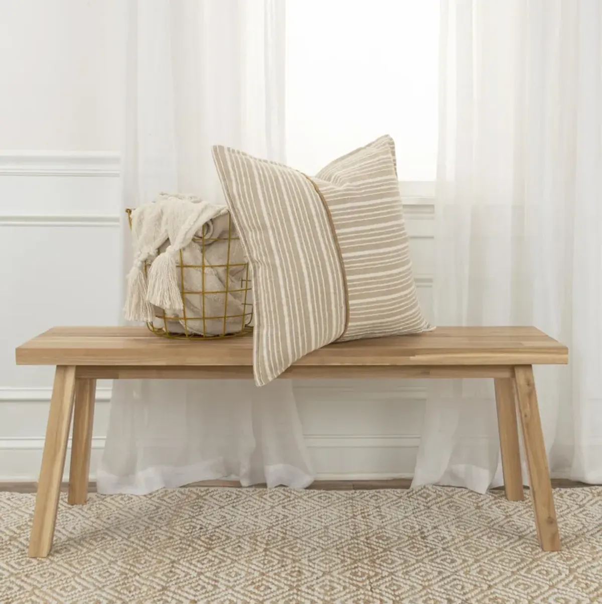 Stripe Natural  Pillow