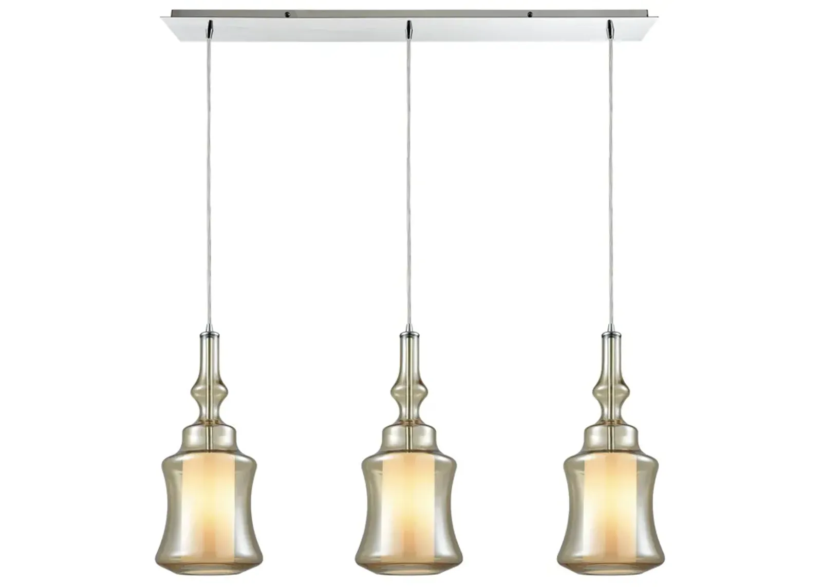 Alora 36" Wide 3-Light Mini Pendant - Polished Chrome