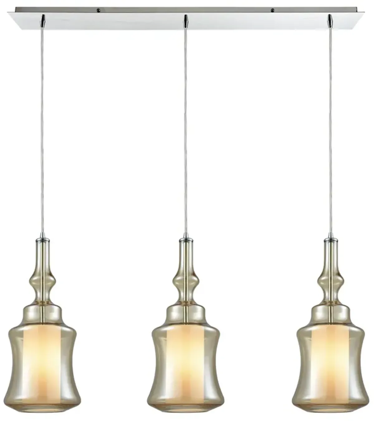 Alora 36" Wide 3-Light Mini Pendant - Polished Chrome