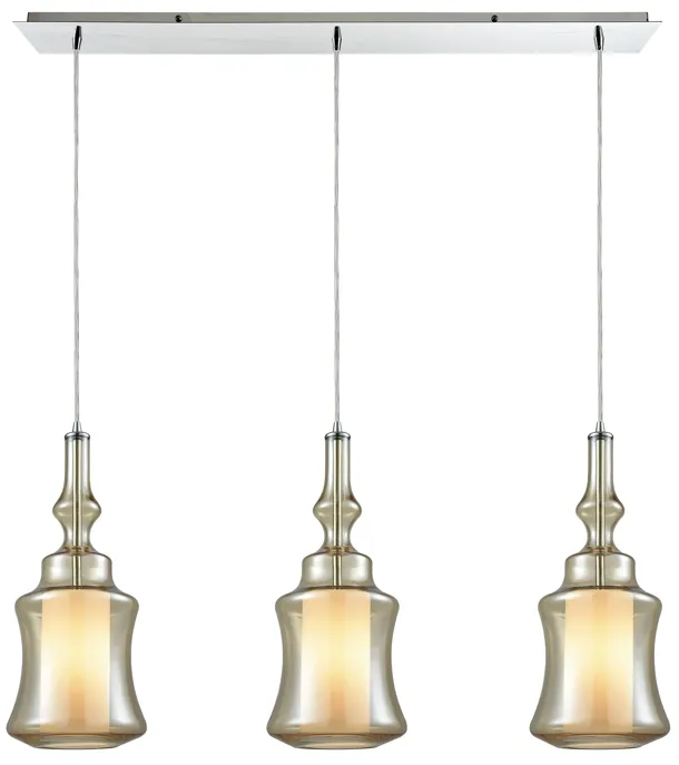 Alora 36" Wide 3-Light Mini Pendant - Polished Chrome