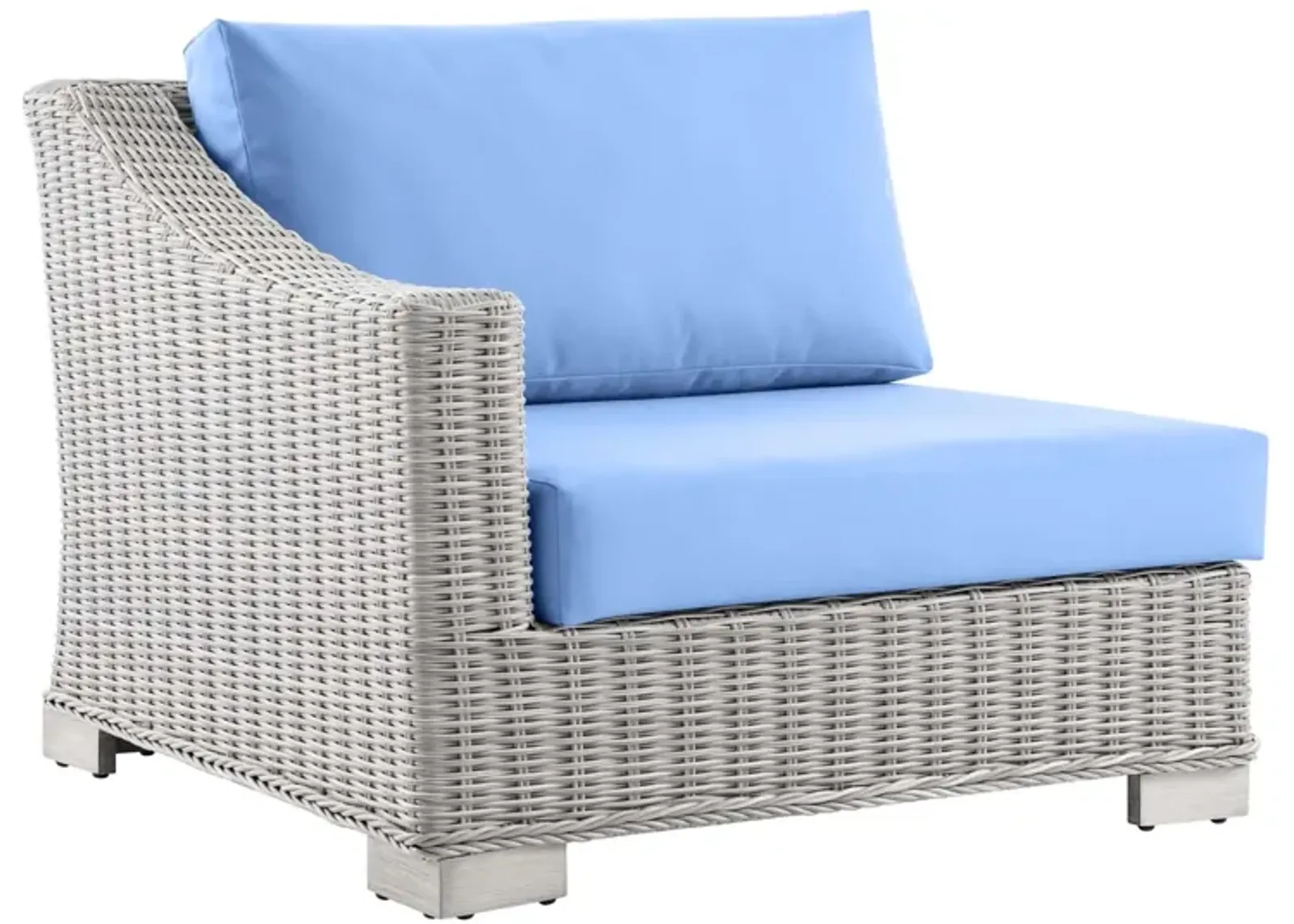 Conway Outdoor Patio Wicker Rattan Left-Arm Chair