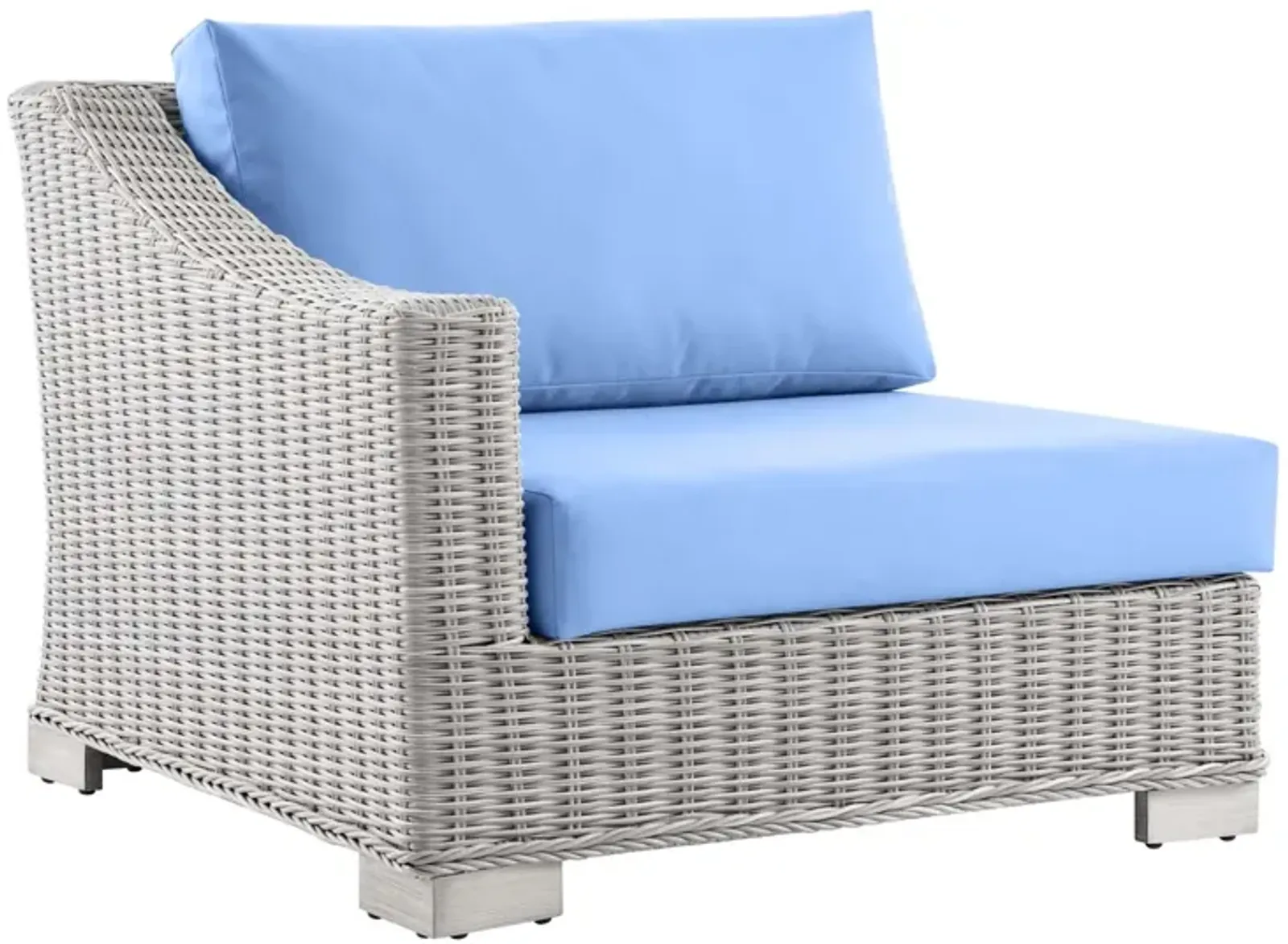 Conway Outdoor Patio Wicker Rattan Left-Arm Chair