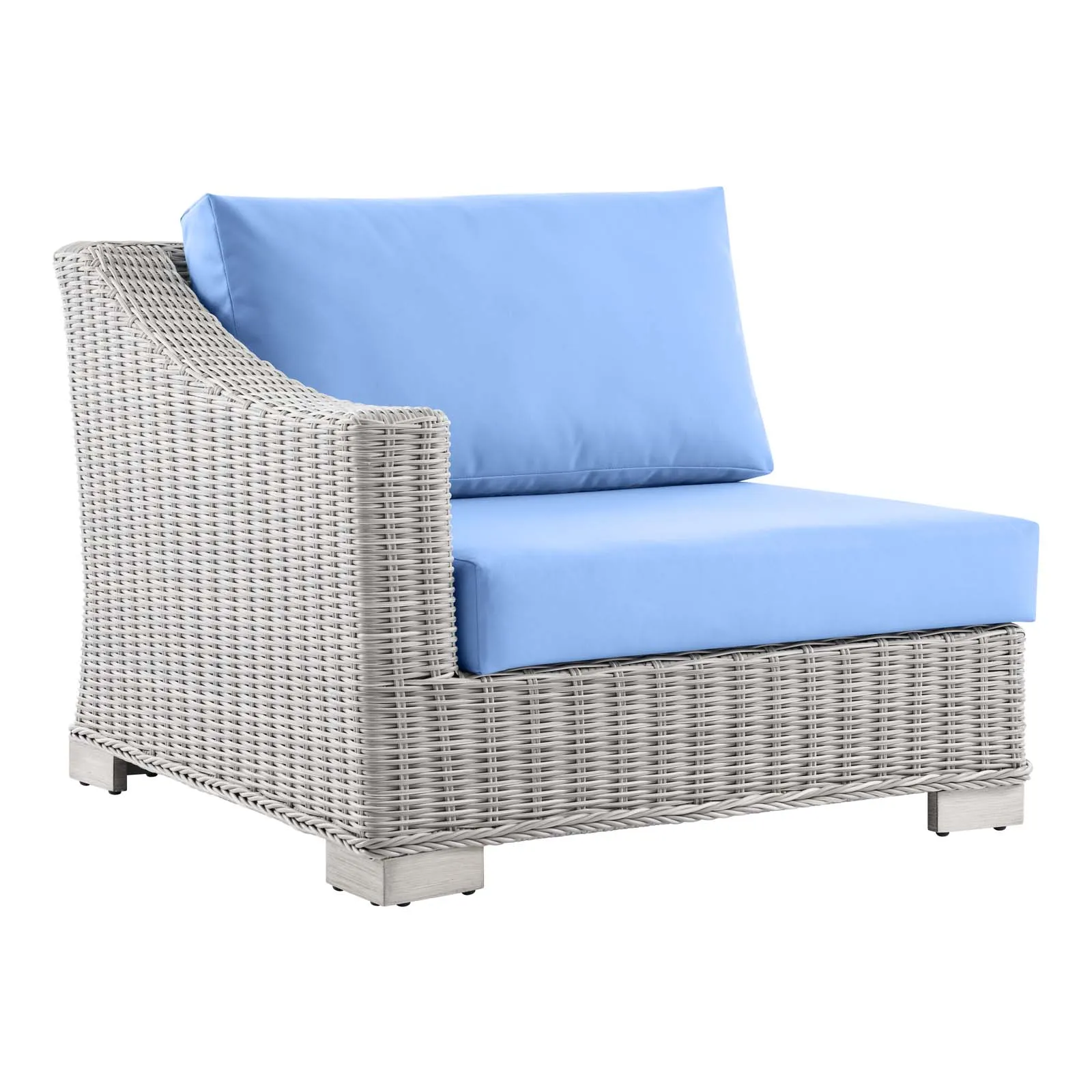 Conway Outdoor Patio Wicker Rattan Left-Arm Chair