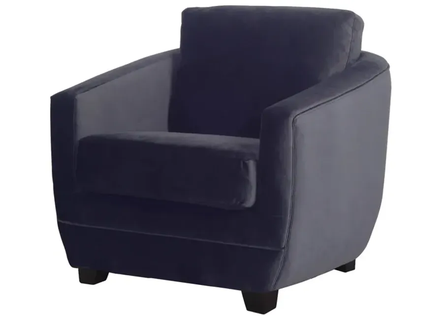 Baltimo Club Chair - Velvet Black