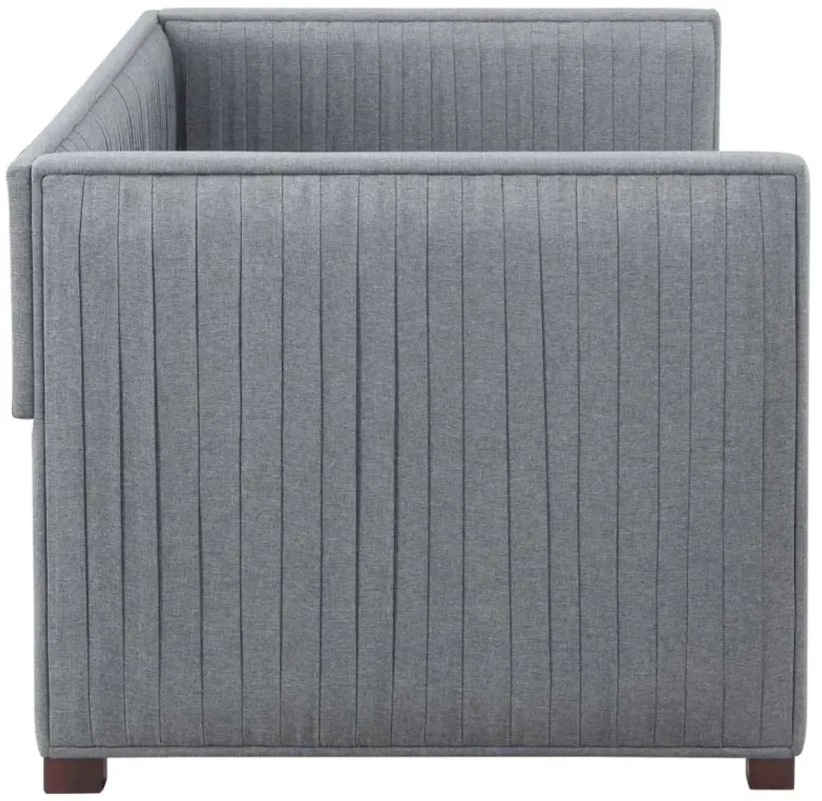 Abraham Upholstered Twin Daybed with Trundle Grey