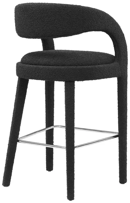 Pinnacle Boucle Upholstered Bar Stool Set of Two