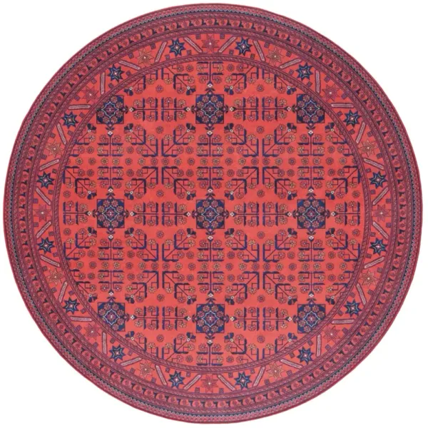 ORLANDO 754 RED  6'-7' x 6'-7' Round Round Rug