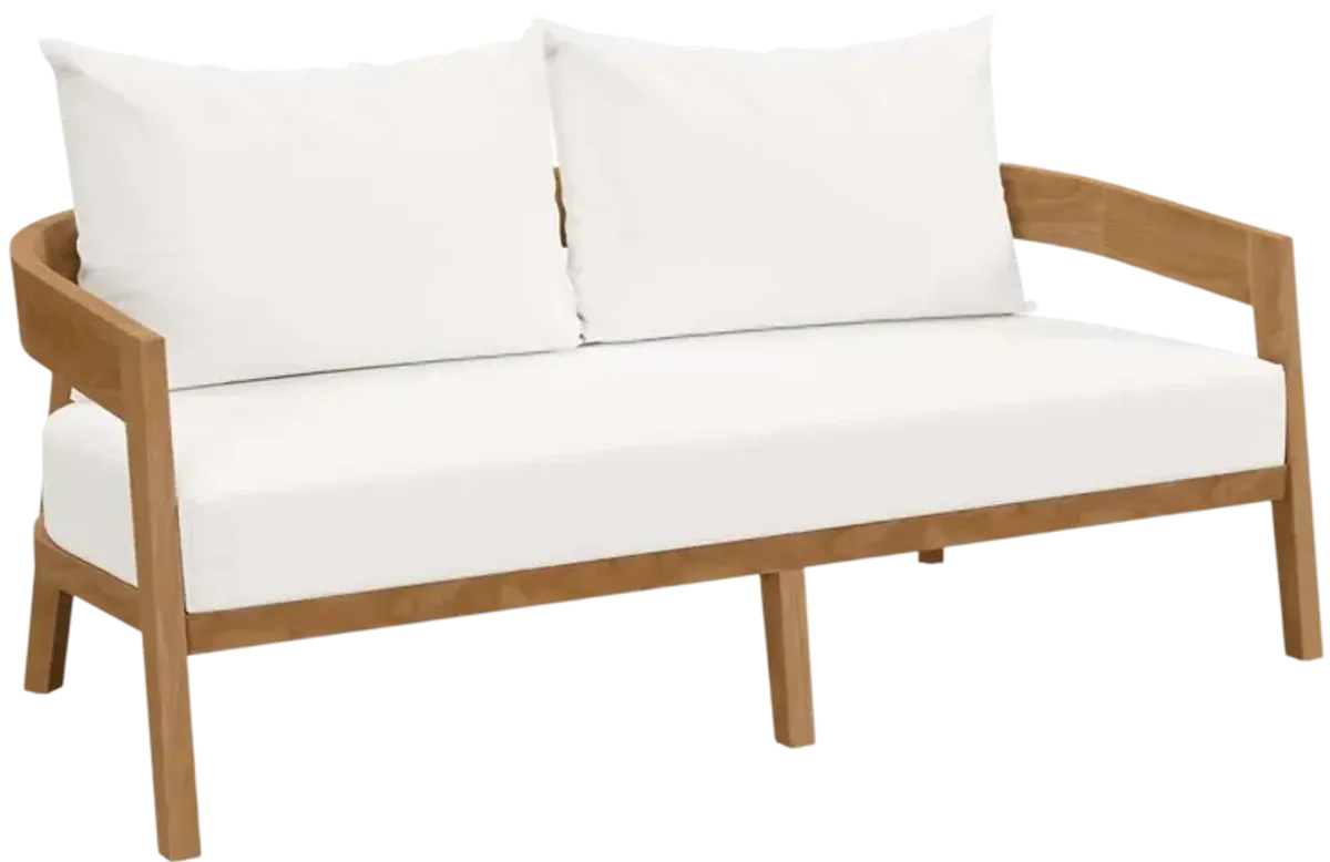 Brisbane Teak Wood Outdoor Patio Loveseat