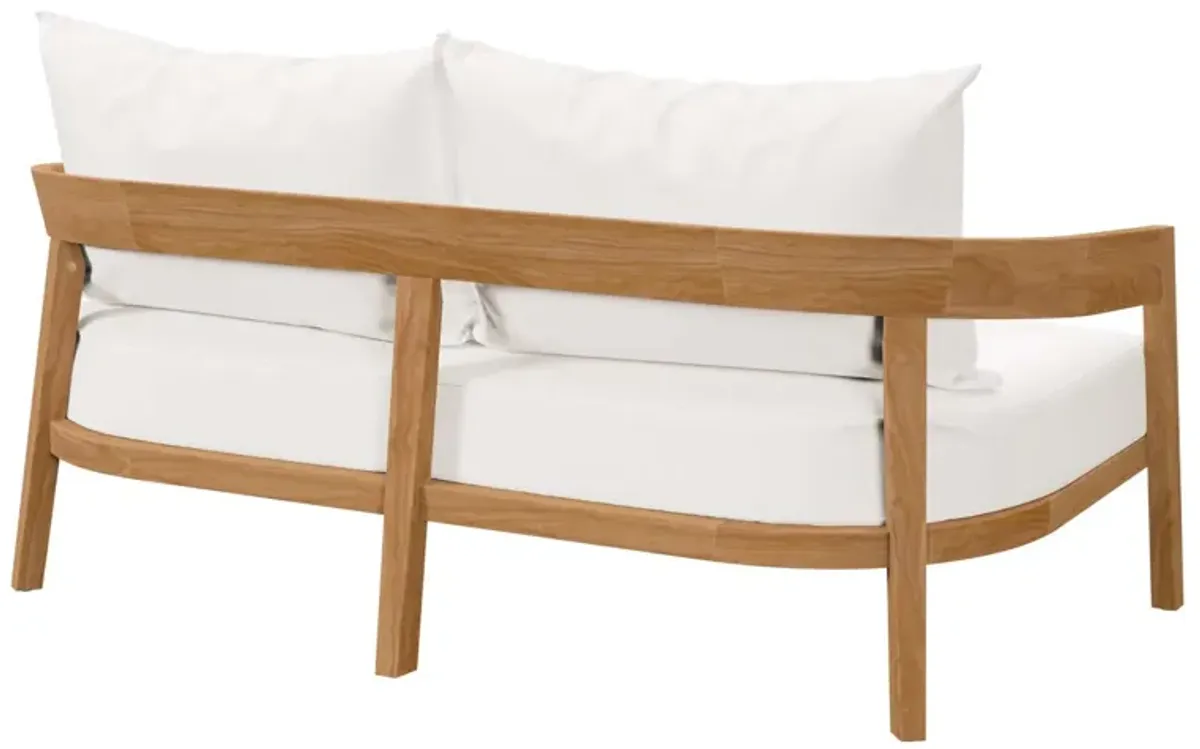 Brisbane Teak Wood Outdoor Patio Loveseat