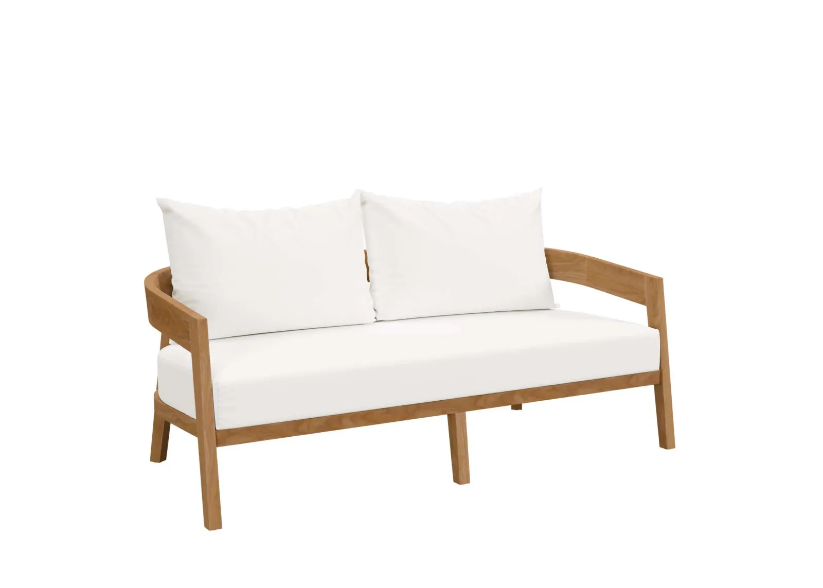 Brisbane Teak Wood Outdoor Patio Loveseat