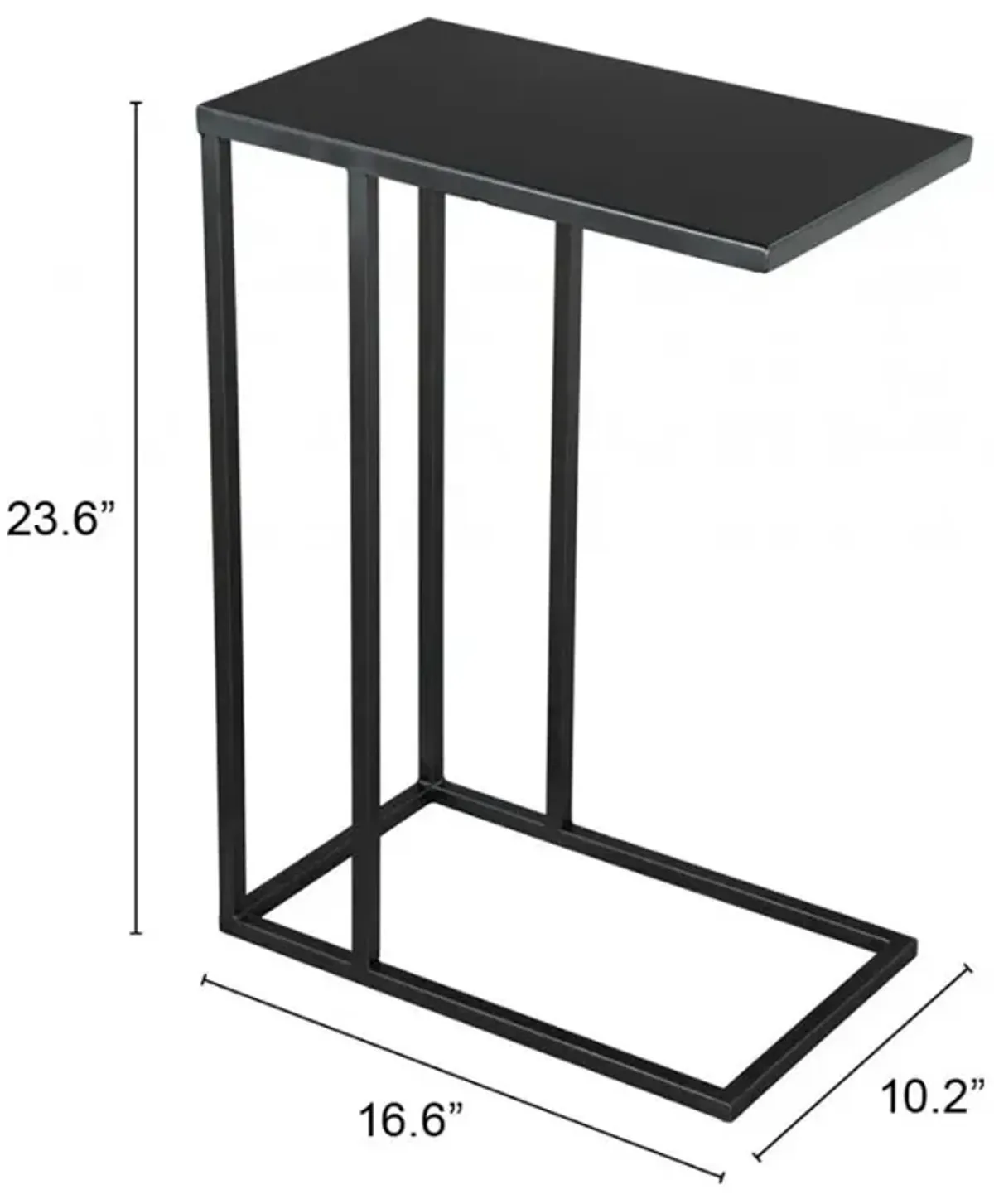 Atom Side Table Black