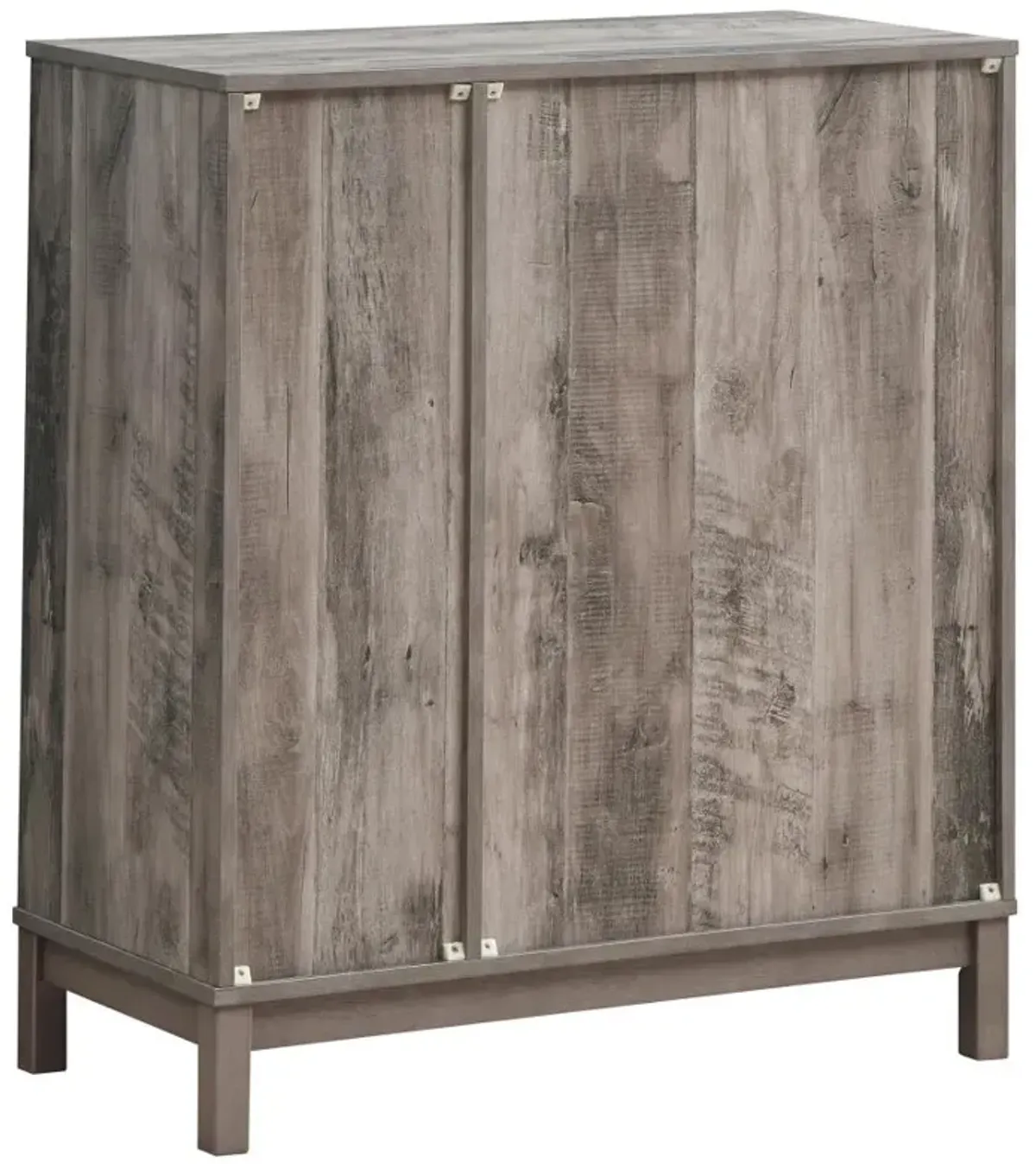 Cheyenne 2-door Wine Cabinet with Stemware Rack Weathered Acacia