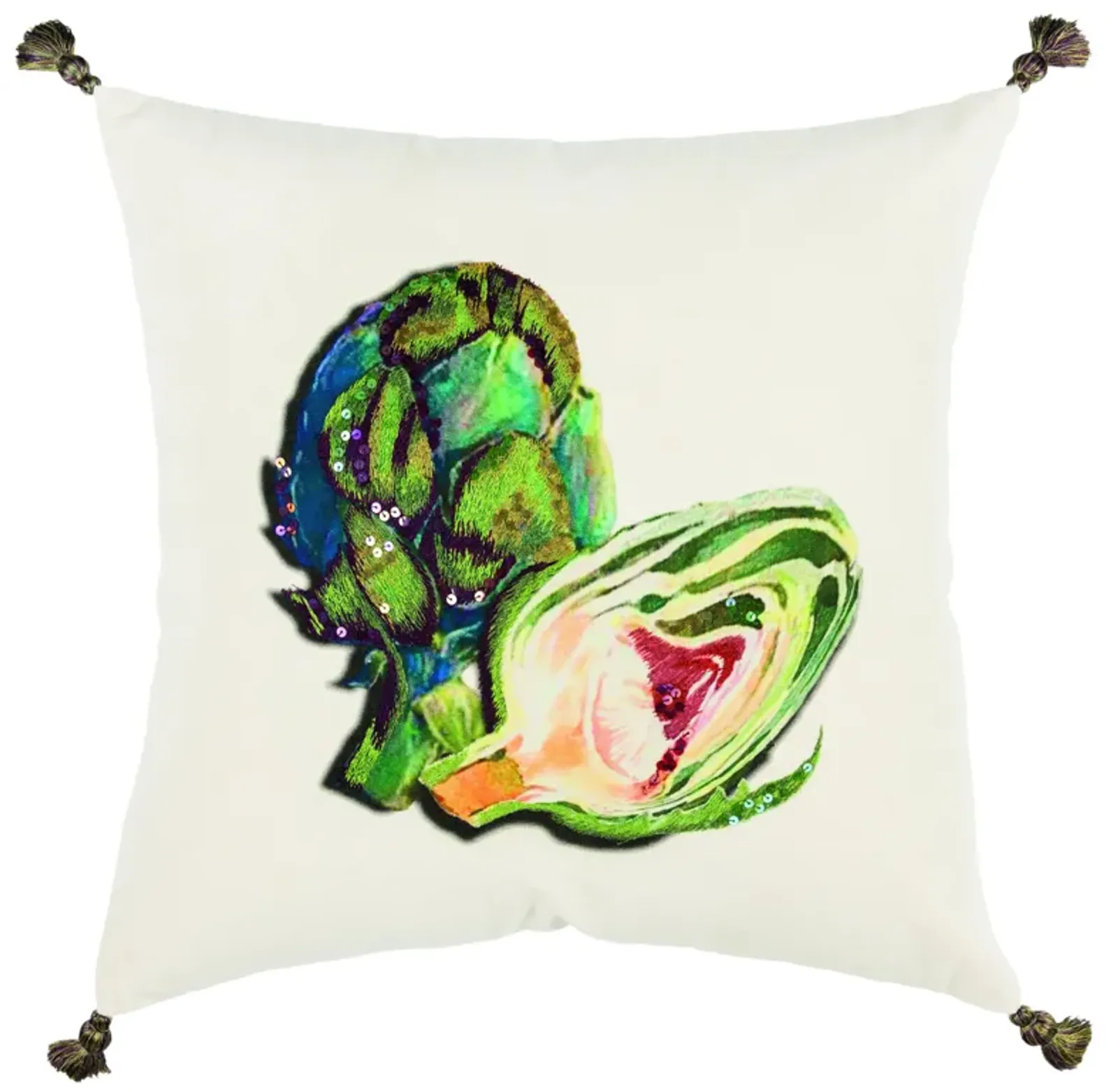 Artichoke Blue Pillow