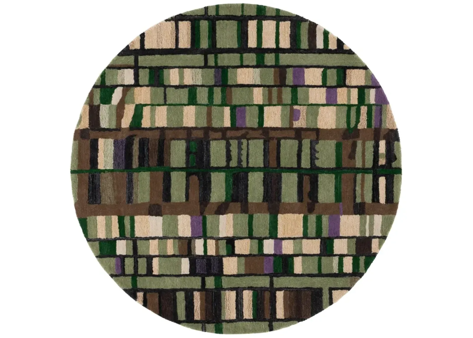 RODEO DRIVE 976 GREEN  6' x 6' Round Round Rug