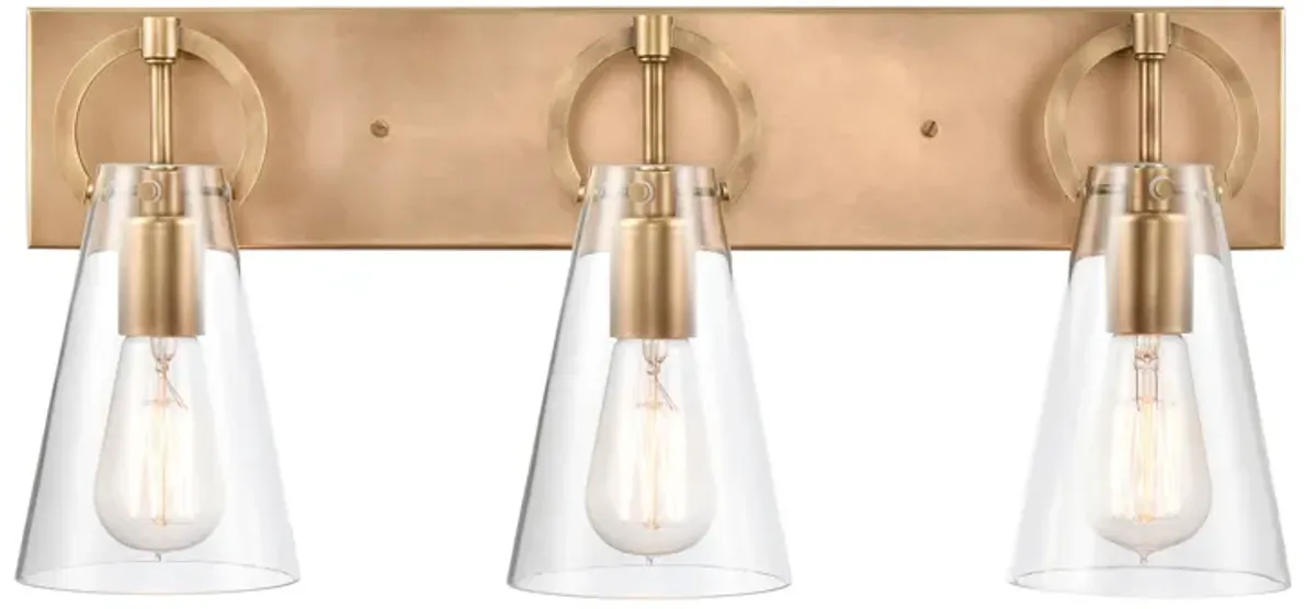 Gabby 23" Wide 3-Light Vanity Light - Brass