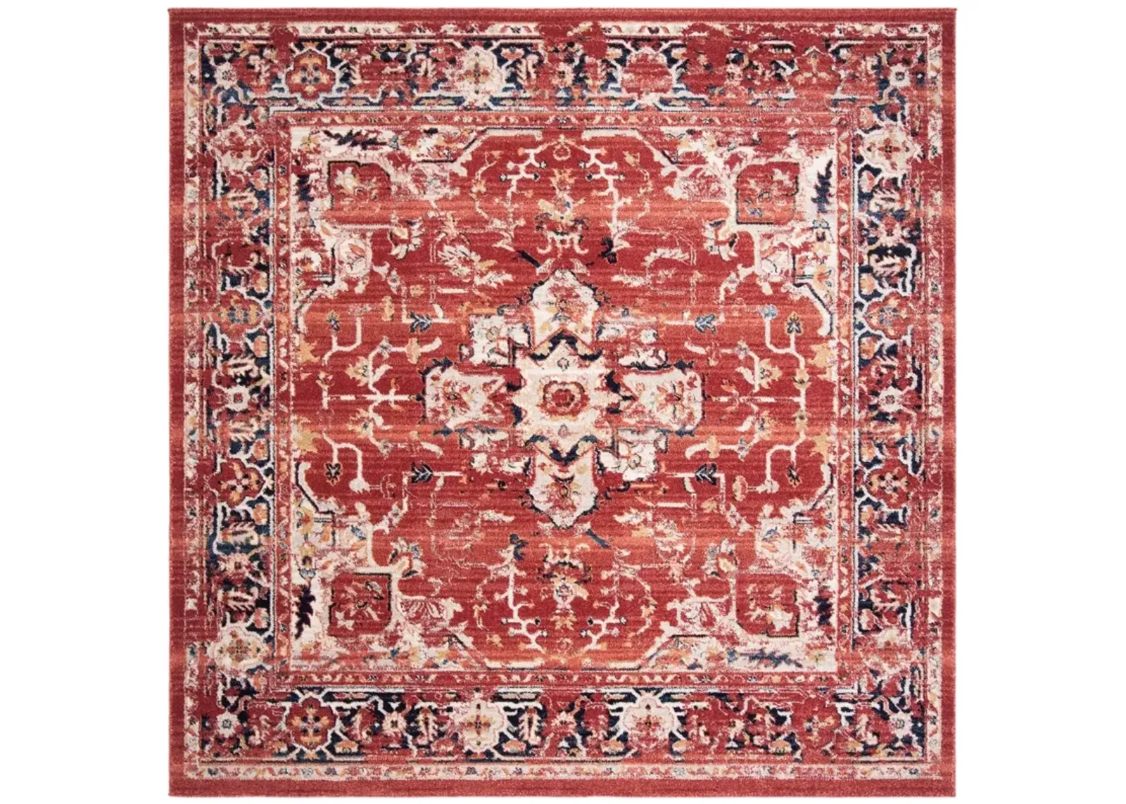 CHARLESTON 411 RED  5' x 5' Square Square Rug