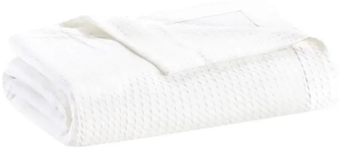 Madison Park Egyptian Cotton White Blanket