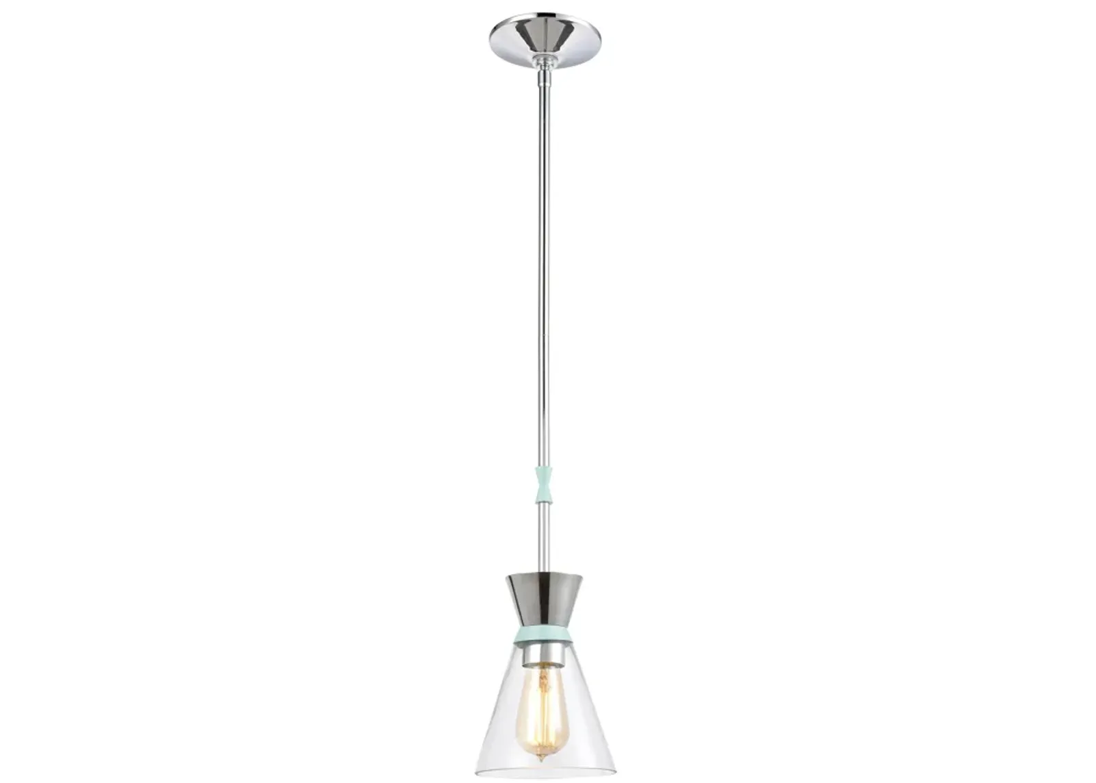 Modley 6" Wide 1-Light Mini Pendant - Polished Chrome