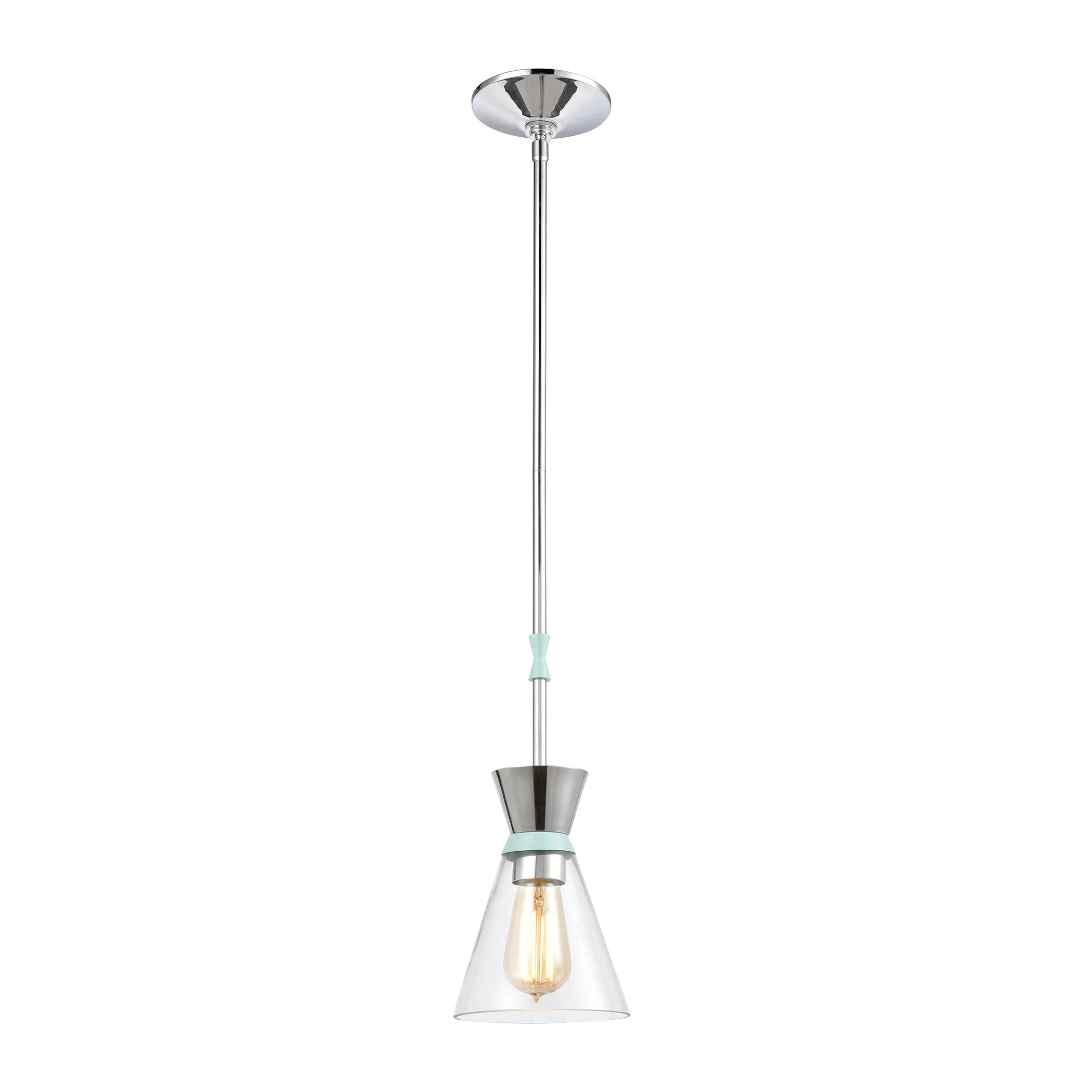 Modley 6" Wide 1-Light Mini Pendant - Polished Chrome