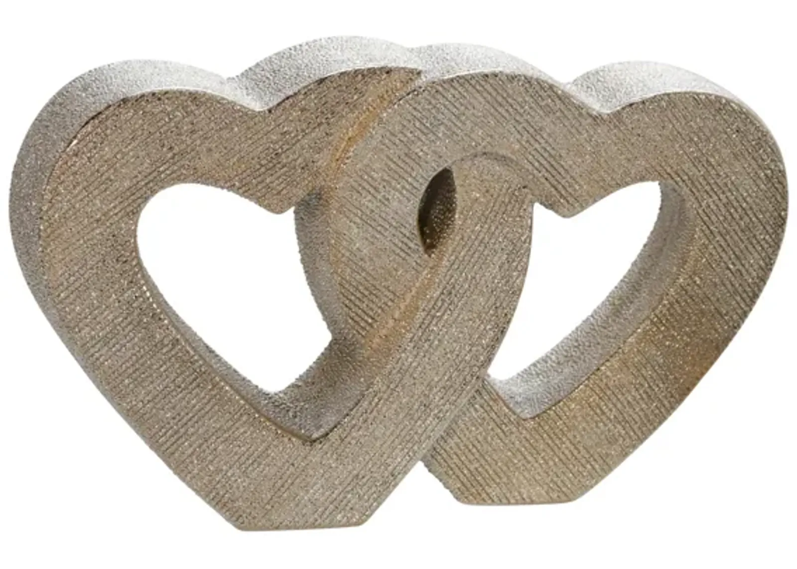 10" Ceramic Double Heart Table Deco