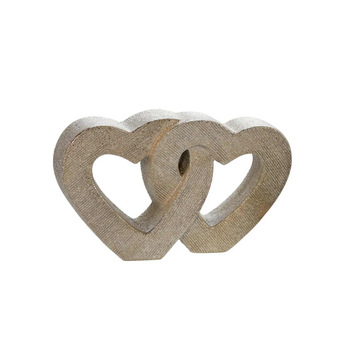 10" Ceramic Double Heart Table Deco