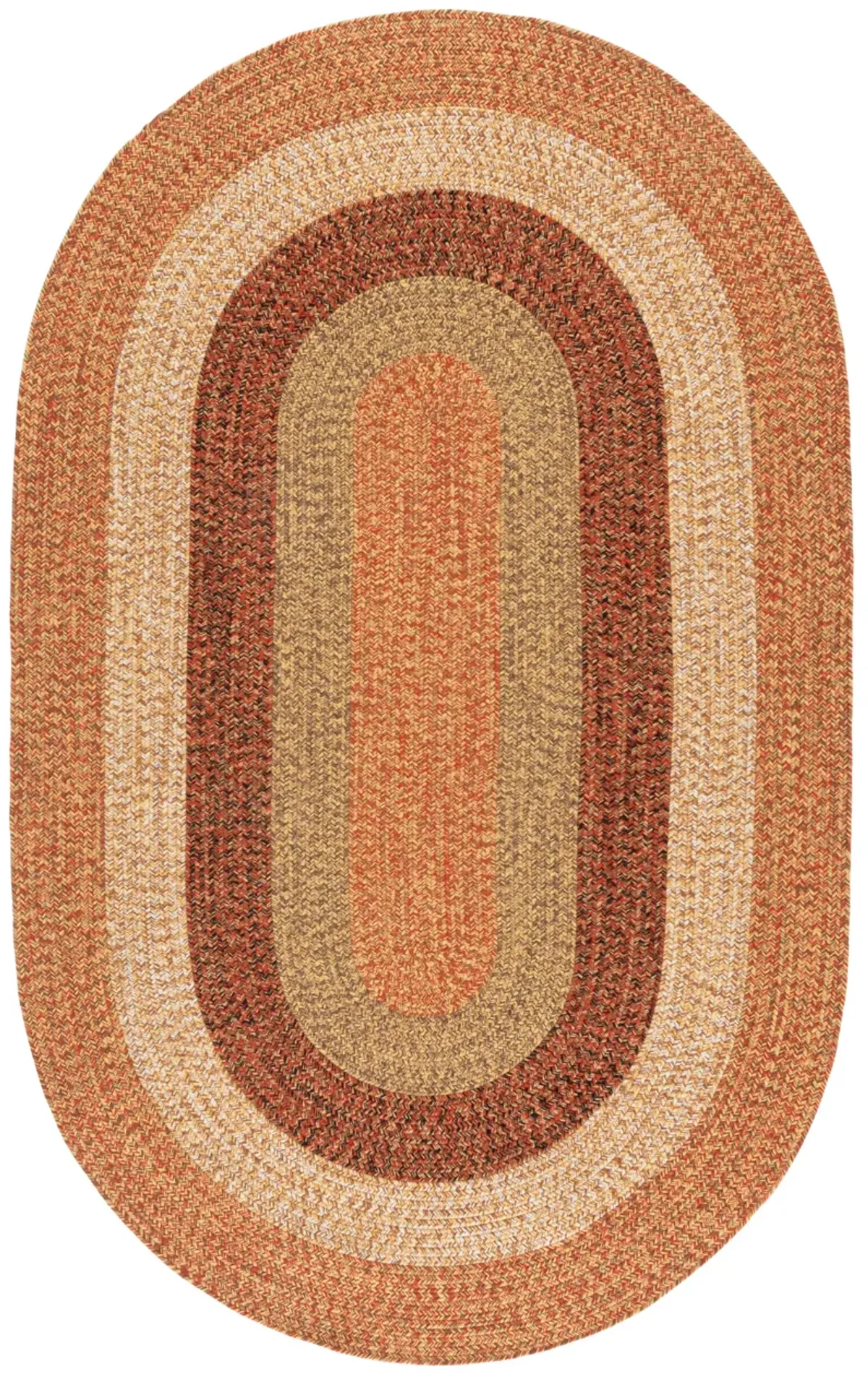 BRAIDED Hand Woven 8' x 10' Oval area rug