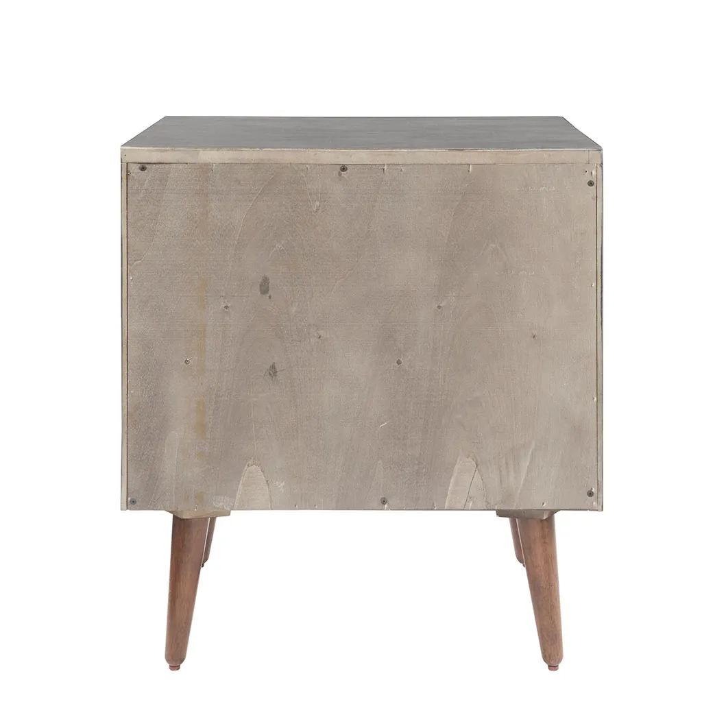 INK+IVY Stinson Grey Storage Nightstand