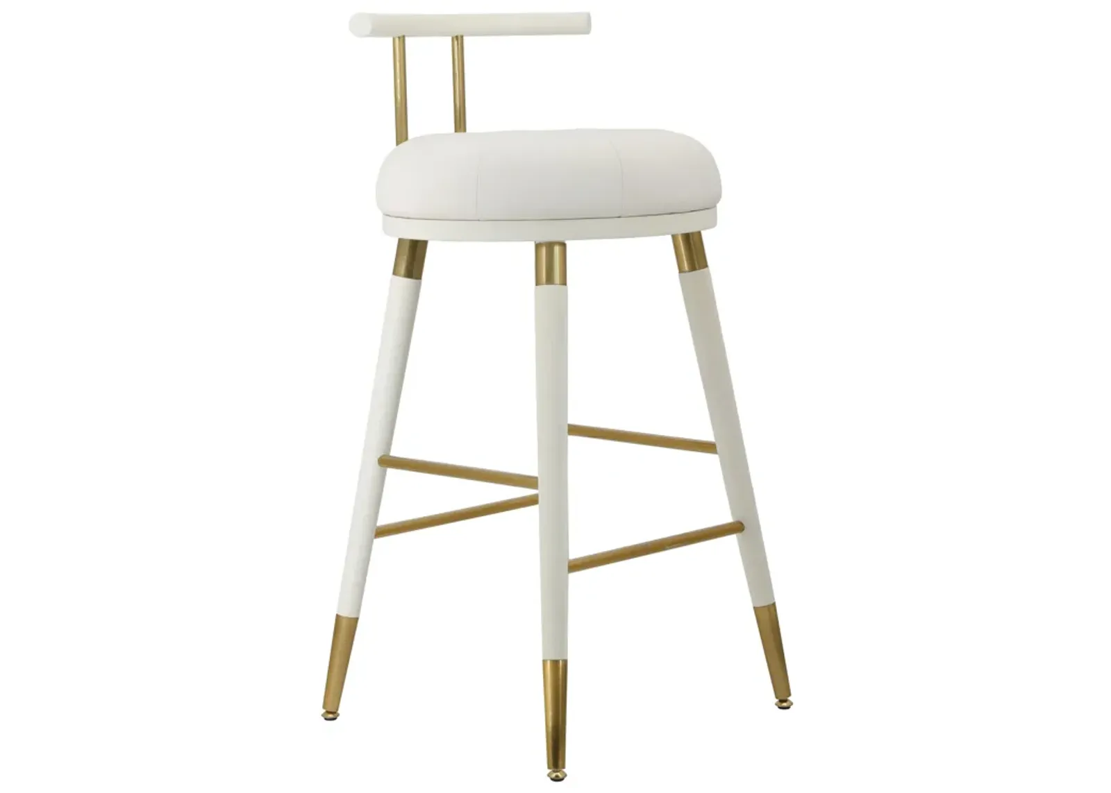 Juniper White Vegan Leather Barstool