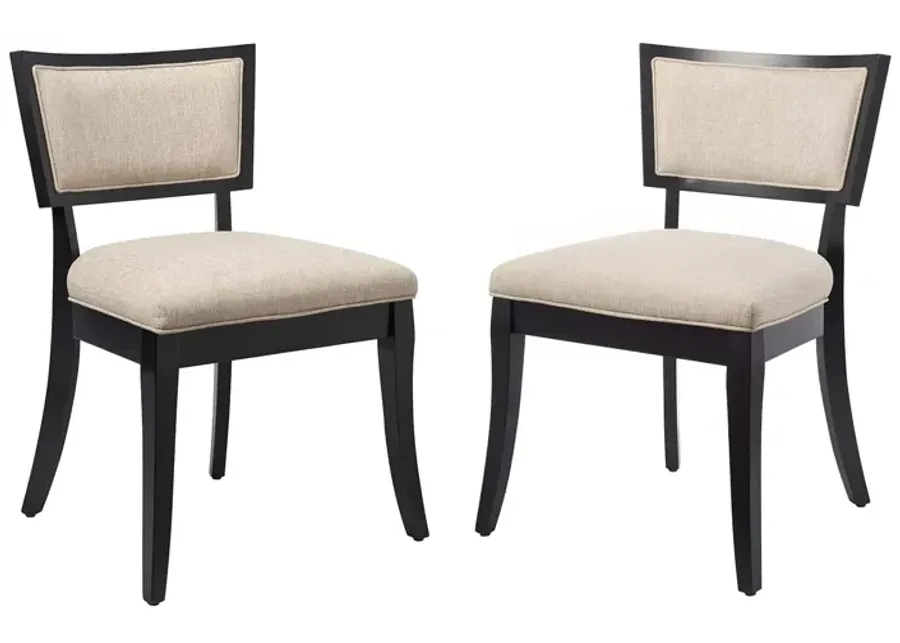 Pristine Upholstered Fabric Dining Chairs - Set of 2