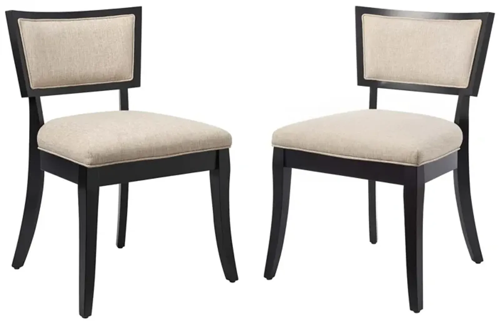 Pristine Upholstered Fabric Dining Chairs - Set of 2