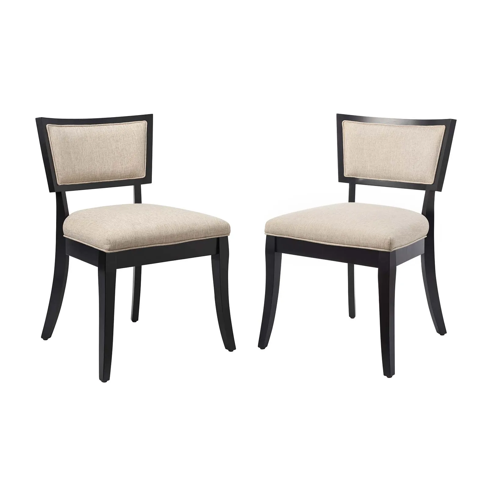 Pristine Upholstered Fabric Dining Chairs - Set of 2