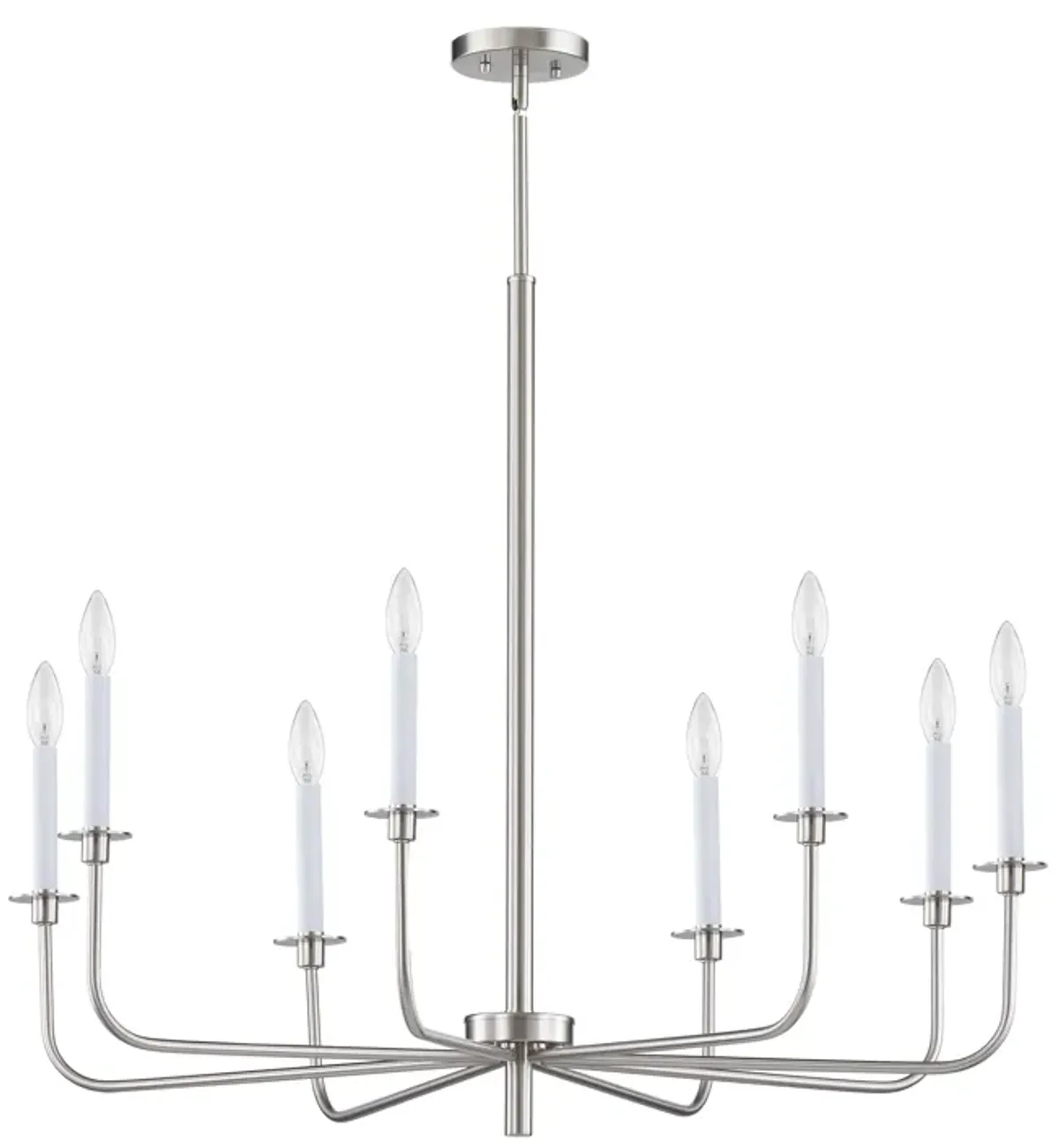 Lexington Green 38'' Wide 8-Light Chandelier - Brushed Nickel