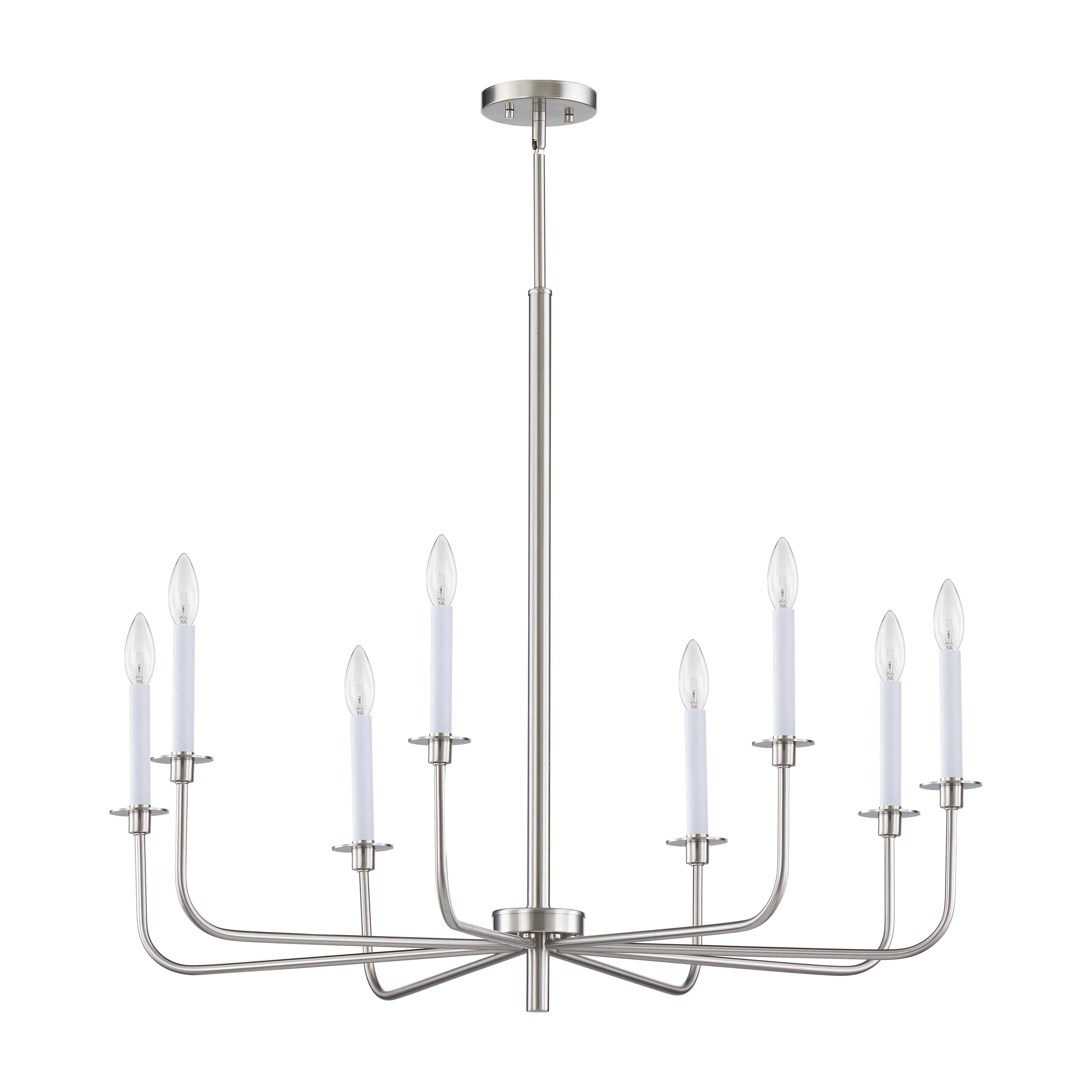 Lexington Green 38'' Wide 8-Light Chandelier - Brushed Nickel