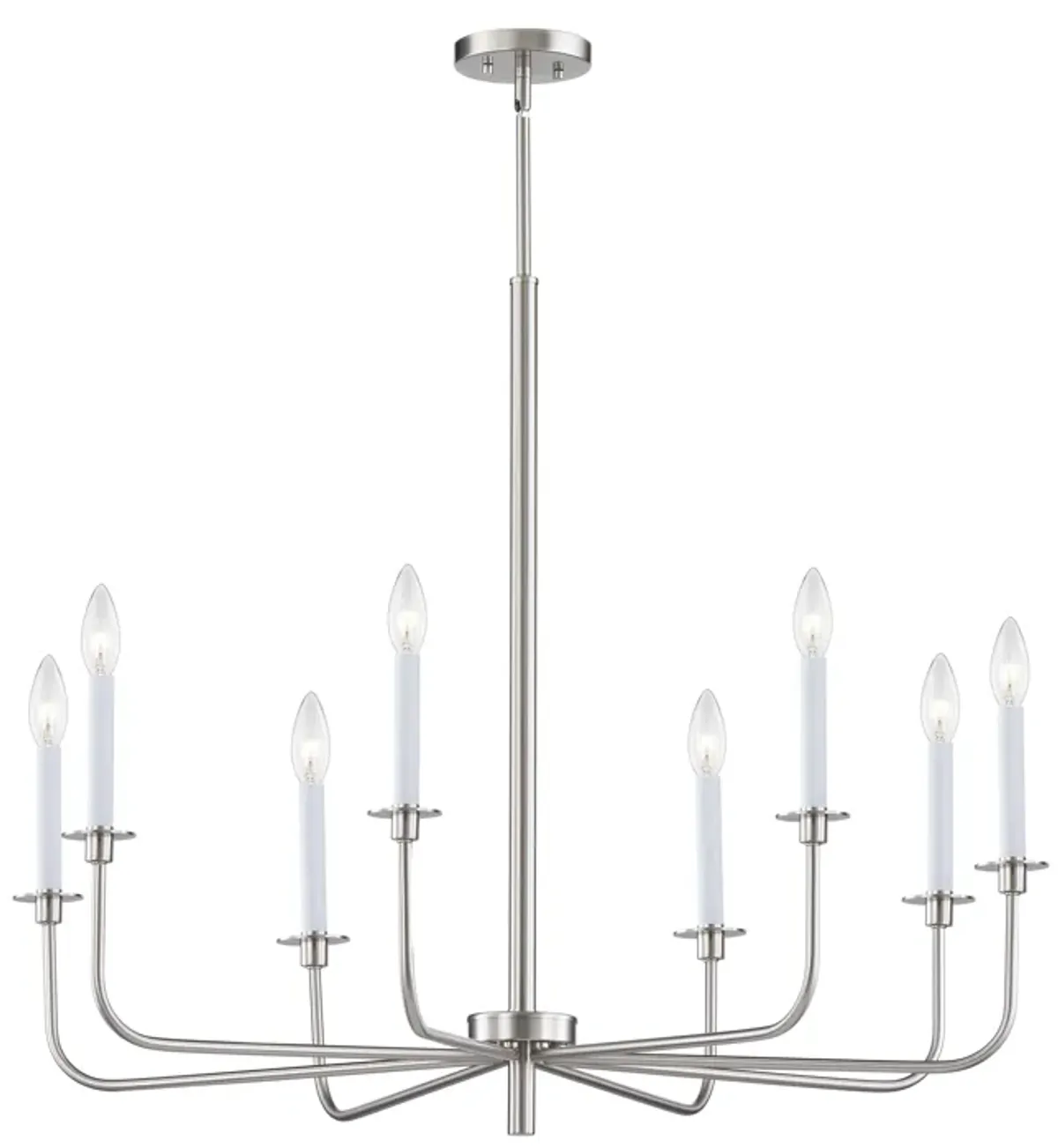 Lexington Green 38'' Wide 8-Light Chandelier - Brushed Nickel