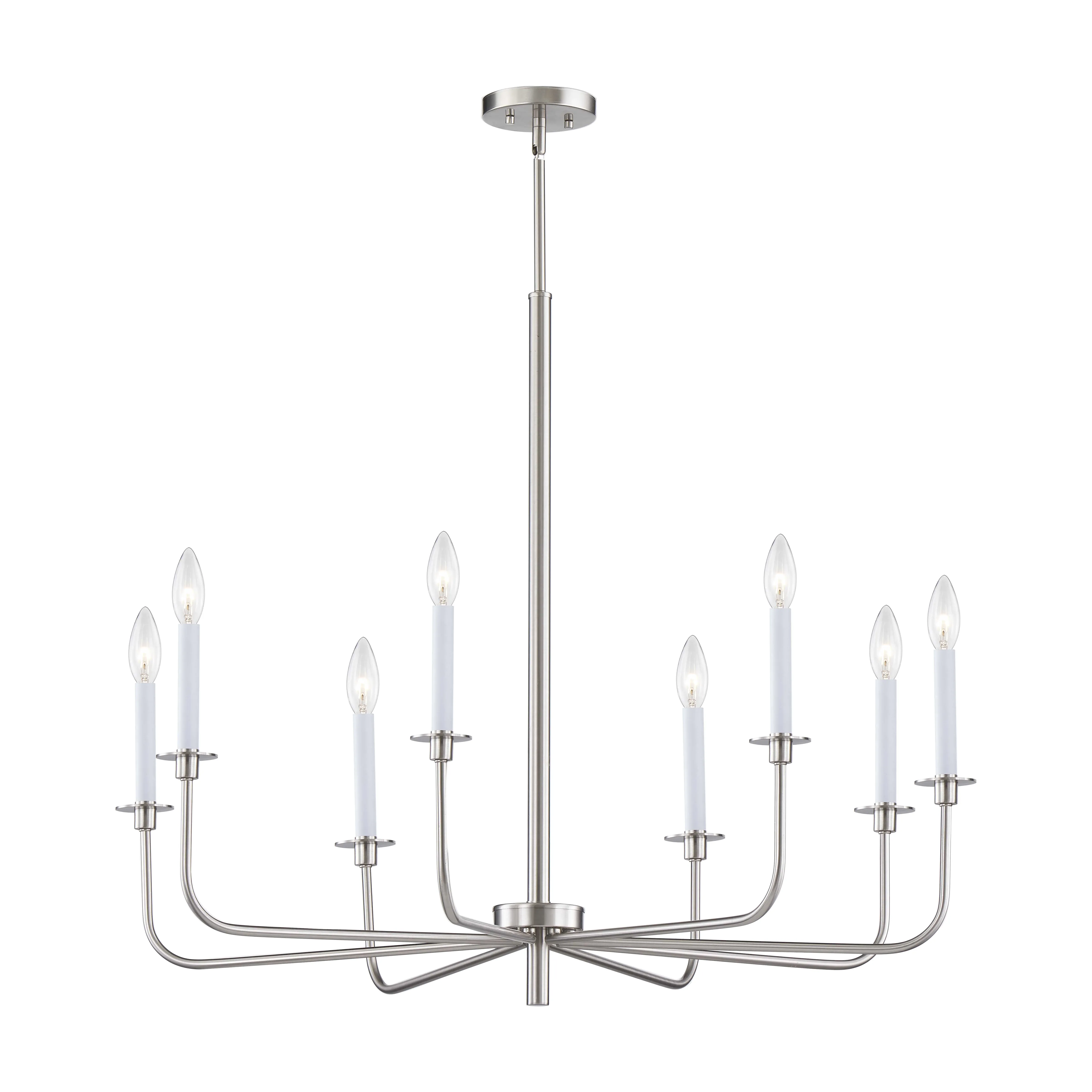 Lexington Green 38'' Wide 8-Light Chandelier - Brushed Nickel