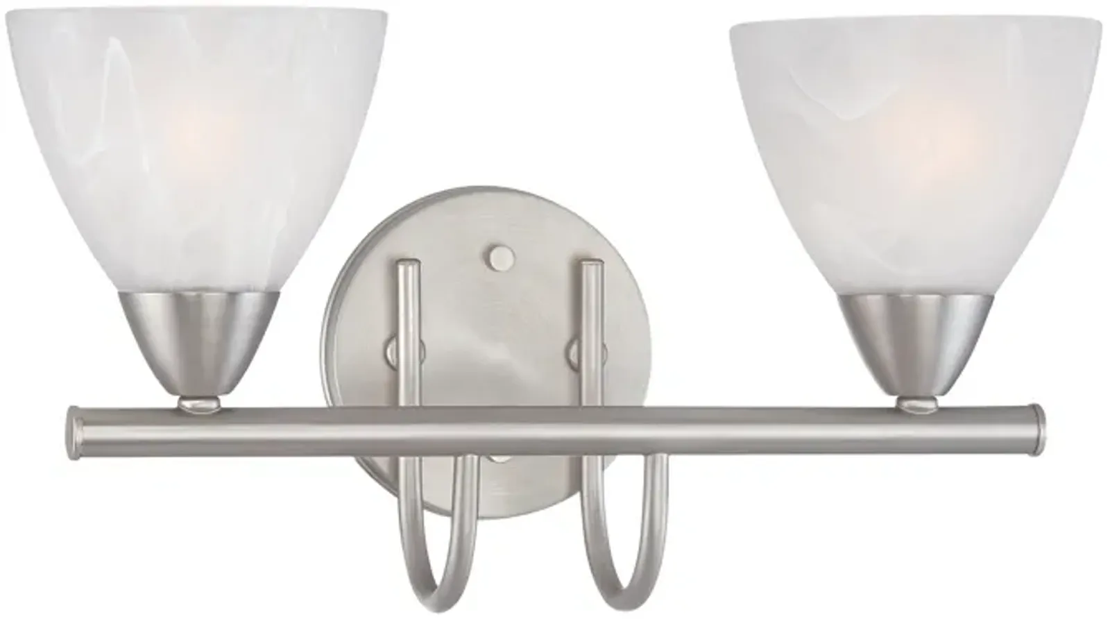 Tia 15.75" Wide 2-Light Vanity Light - Matte Nickel