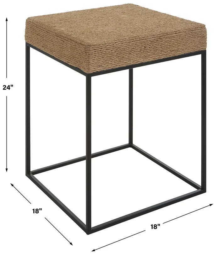 Laramie Rustic Rope Accent Table