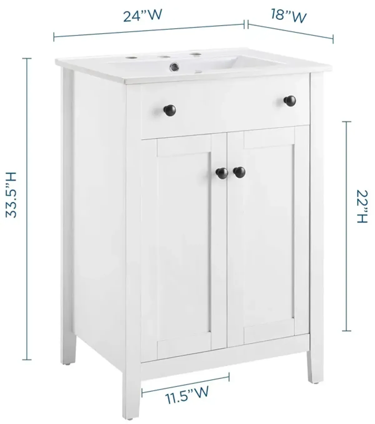 Nantucket 24" Bathroom Vanity