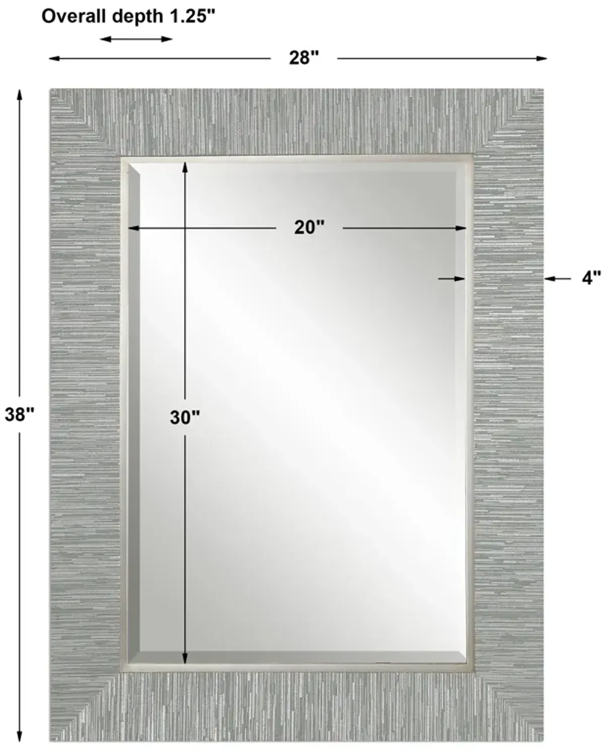 Belaya Gray Wood Mirror