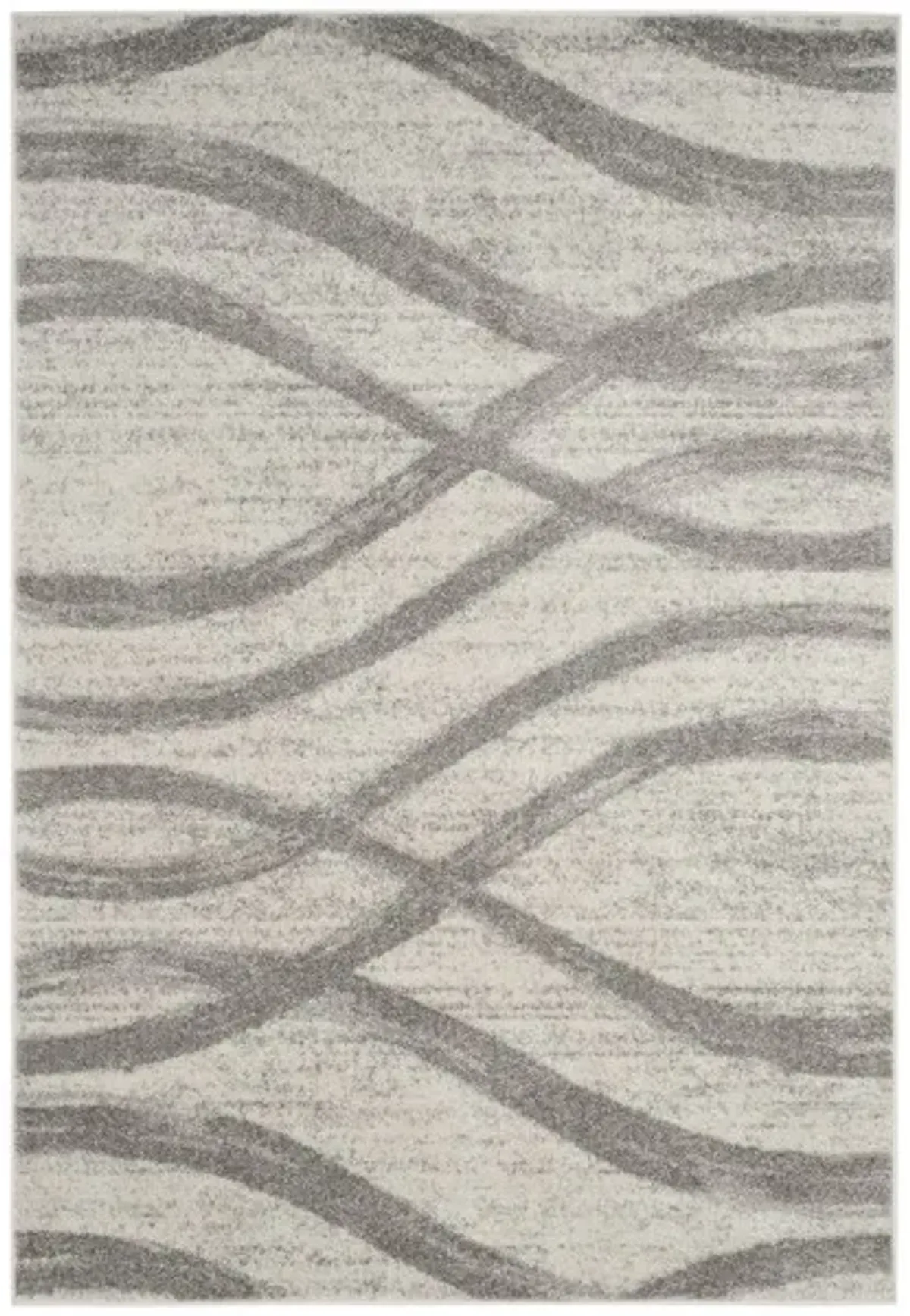 Adirondack Contemporary Cream / Grey 2'-6" X 4' Powerloomed Rug