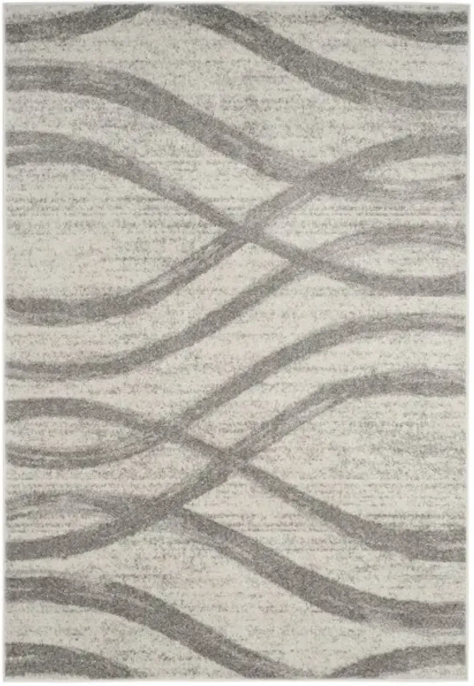 Adirondack Contemporary Cream / Grey 2'-6" X 4' Powerloomed Rug