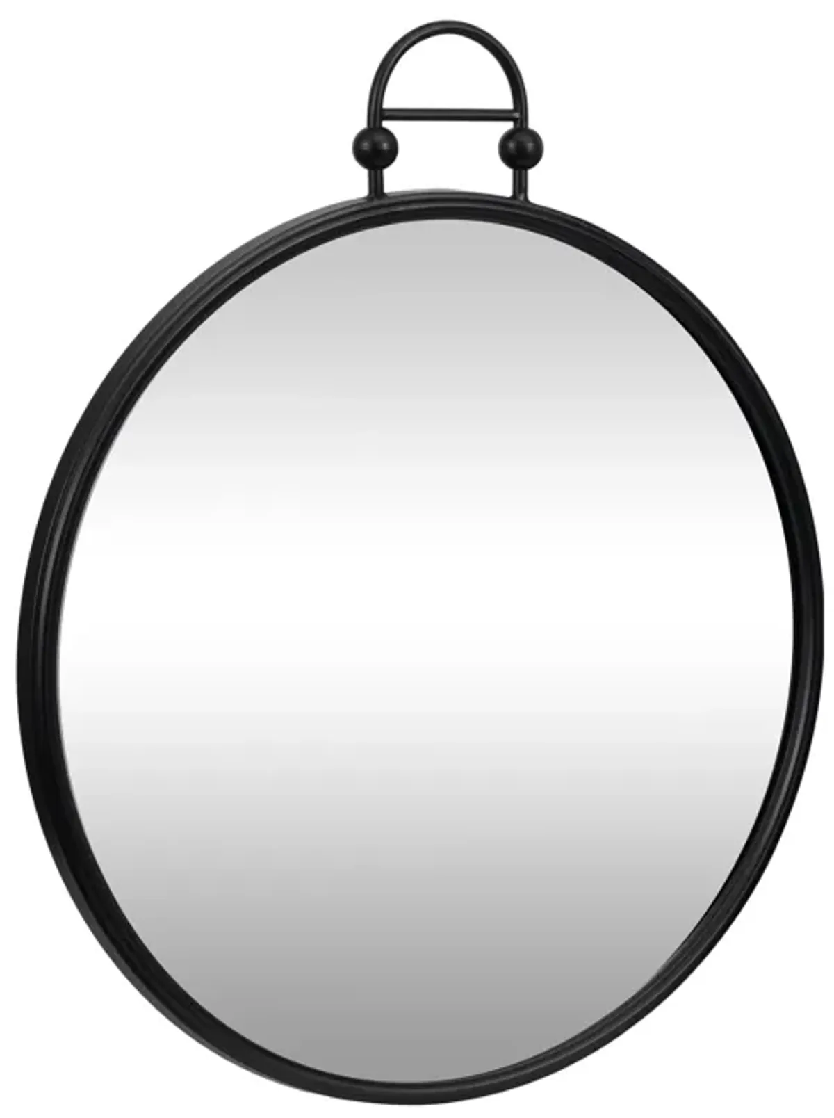 Metal, 24" Mirror Metal Hoop, Black Wb