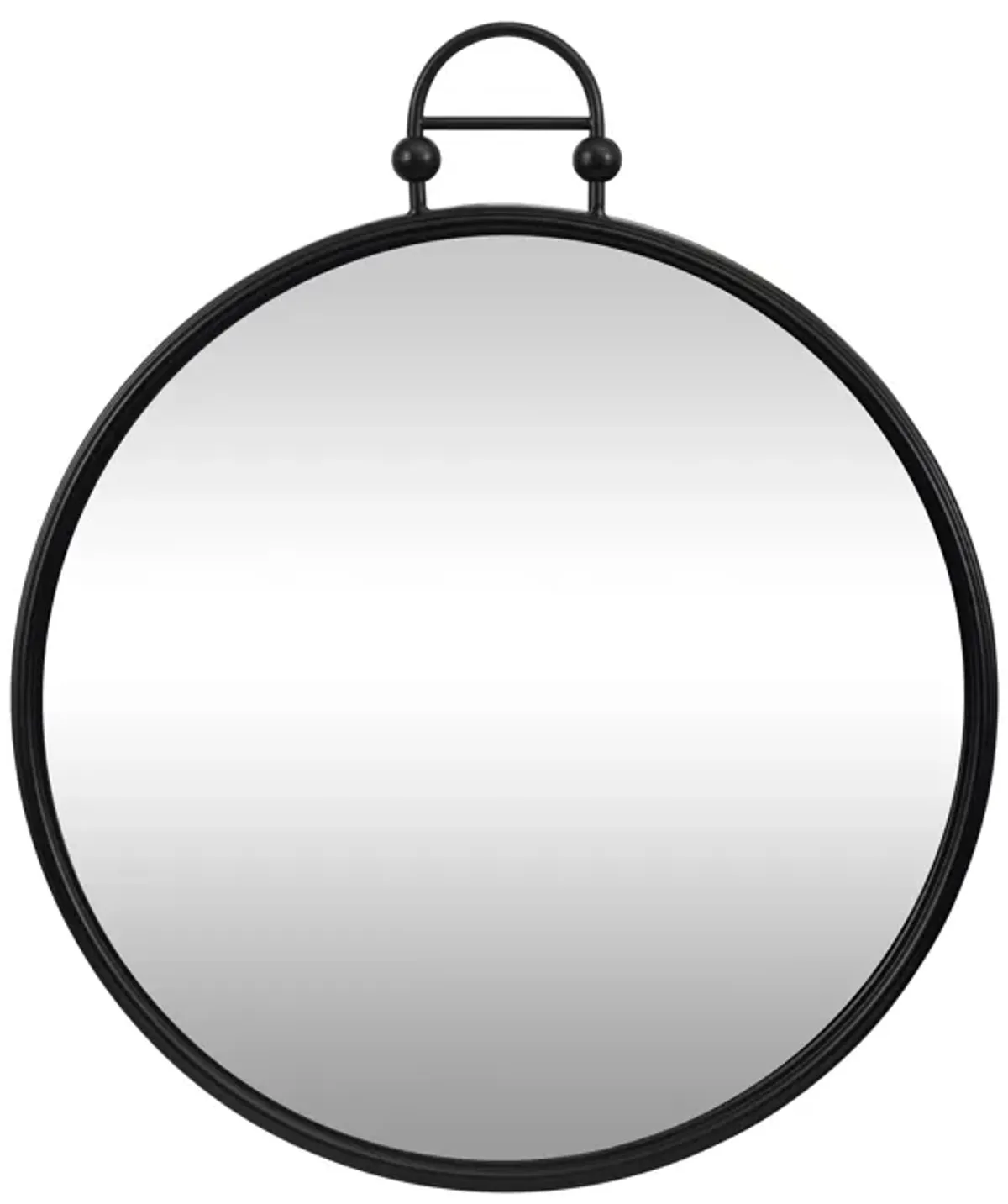 Metal, 24" Mirror Metal Hoop, Black Wb