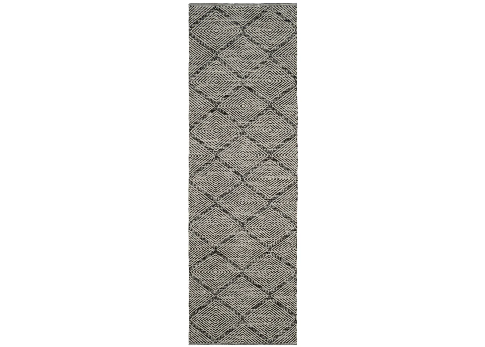 MONTAUK 821 BLACK 2'-3' x 19' Runner Rug