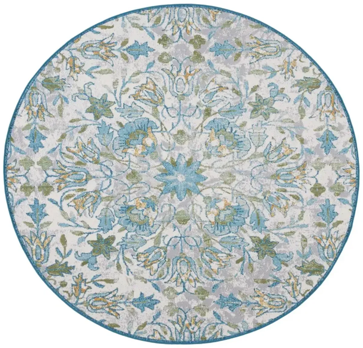 BARBADOS 513 Blue 6'-6' X 6'-6' Round Round Rug