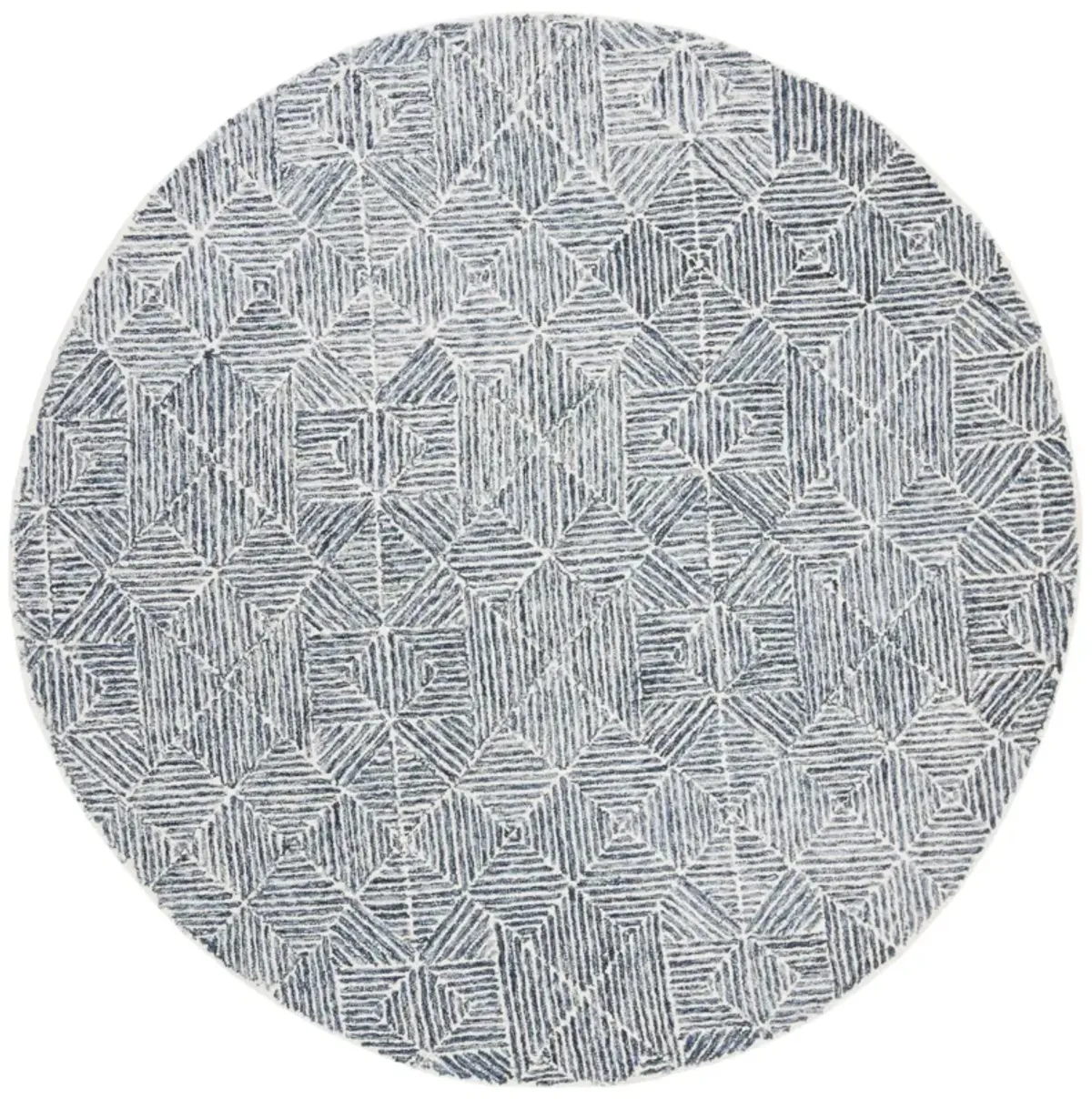 ABSTRACT 763 BLUE  10' x 10' Round Round Rug