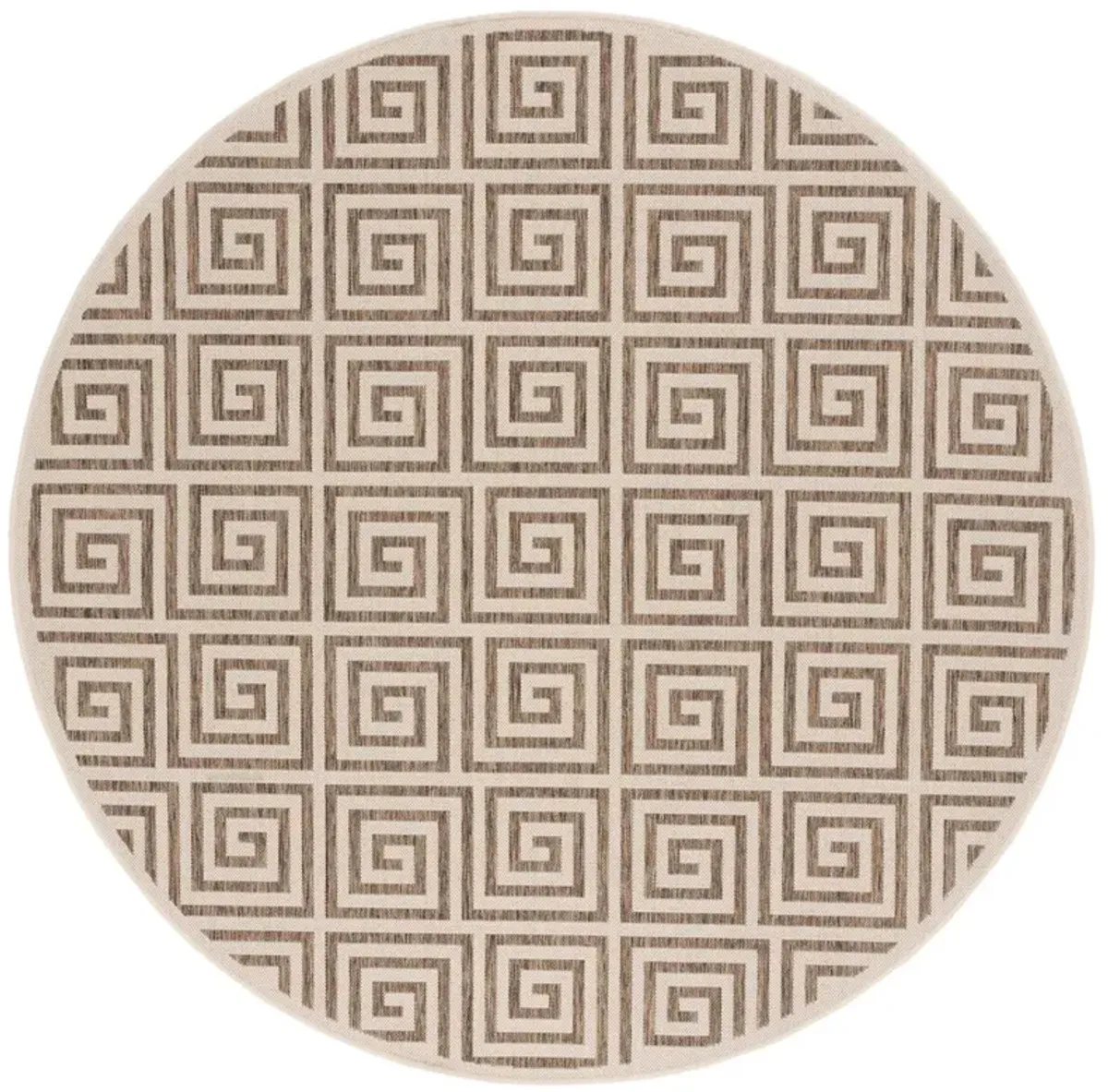 BEACH HOUSE 129 Beige 6'-7' X 6'-7' Round Round Rug