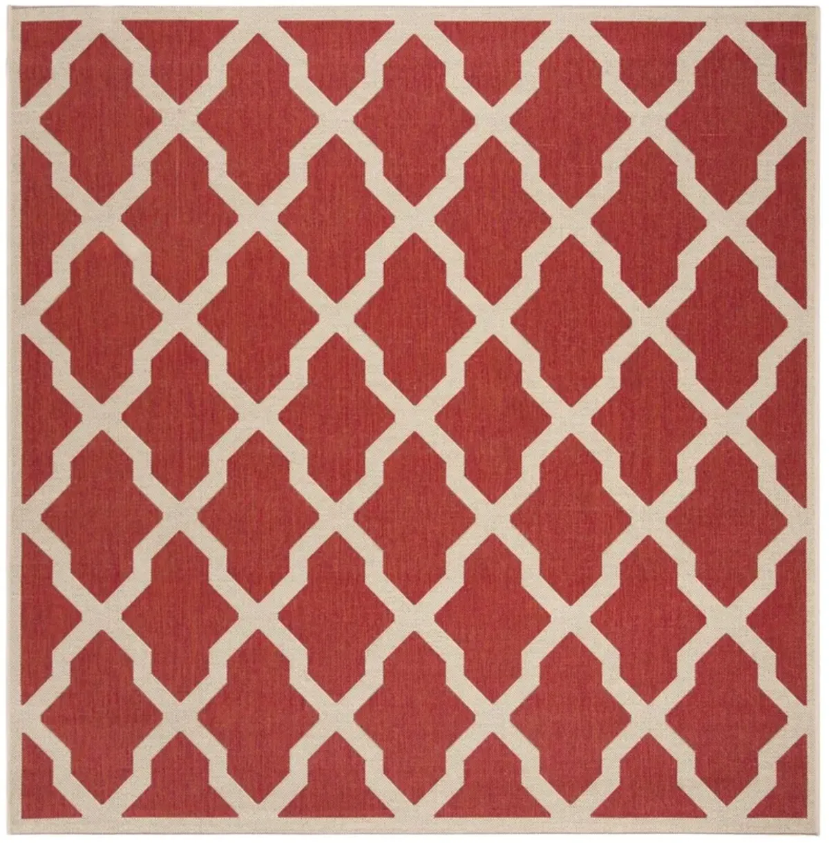 BEACH HOUSE 122 Red 6'-7' X 6'-7' Square Square Rug