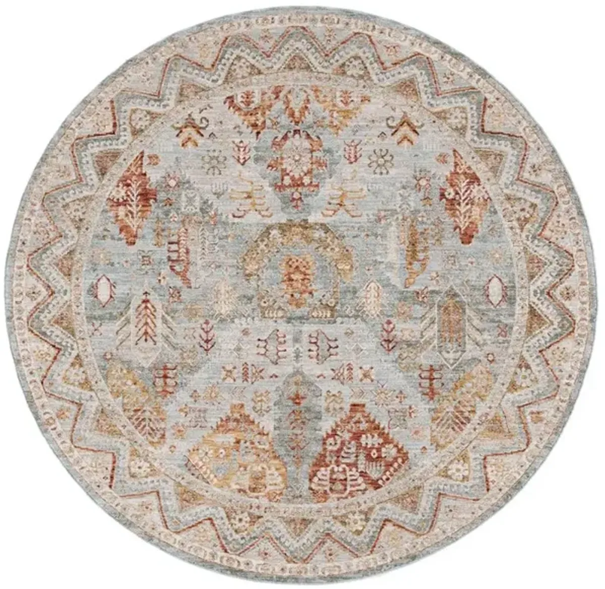 HAMILTON 104 Blue 6'-7' X 6'-7' Round Round Rug