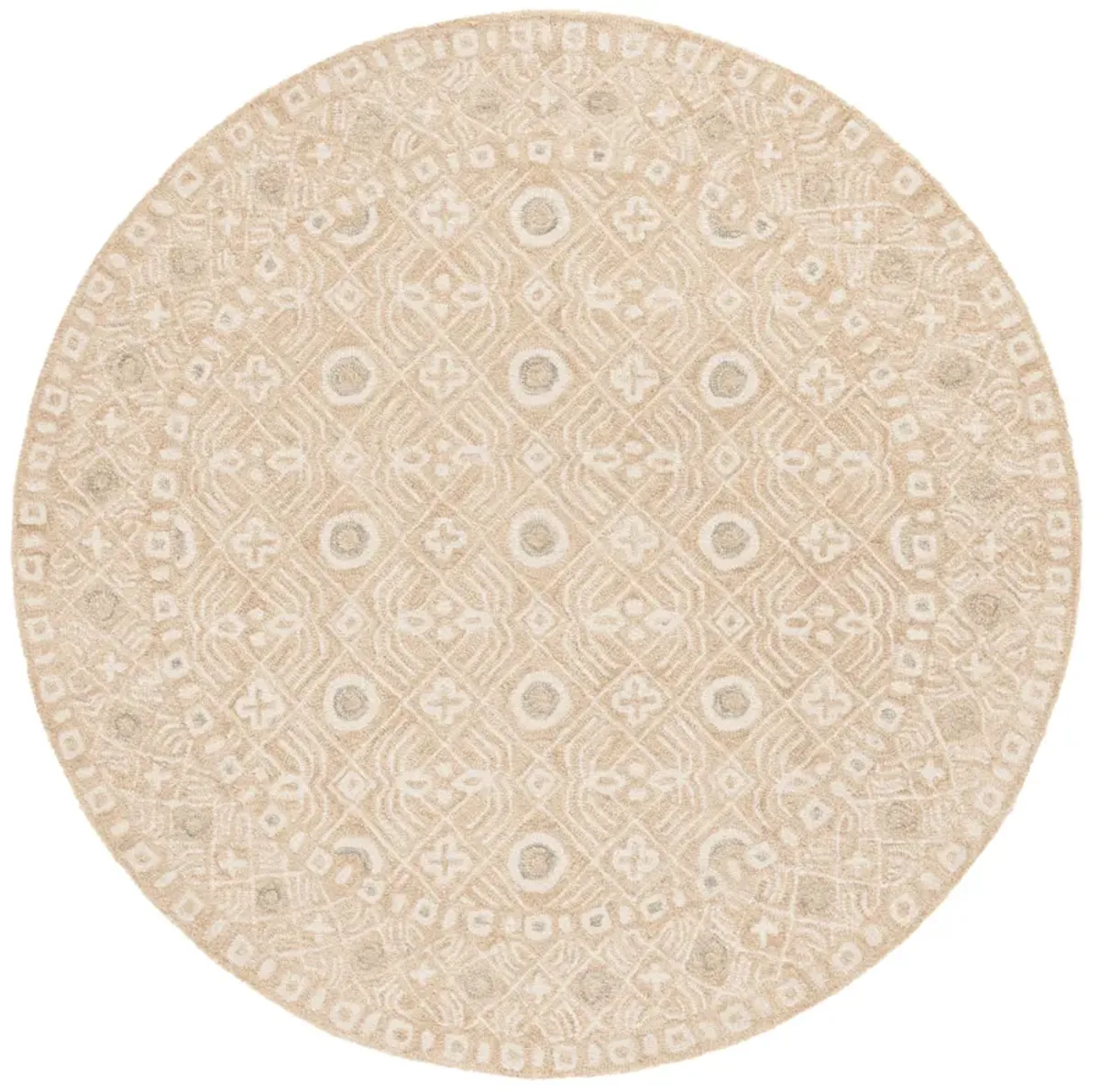 MICRO-LOOP Hand Tufted 5' x 5' Round area rug